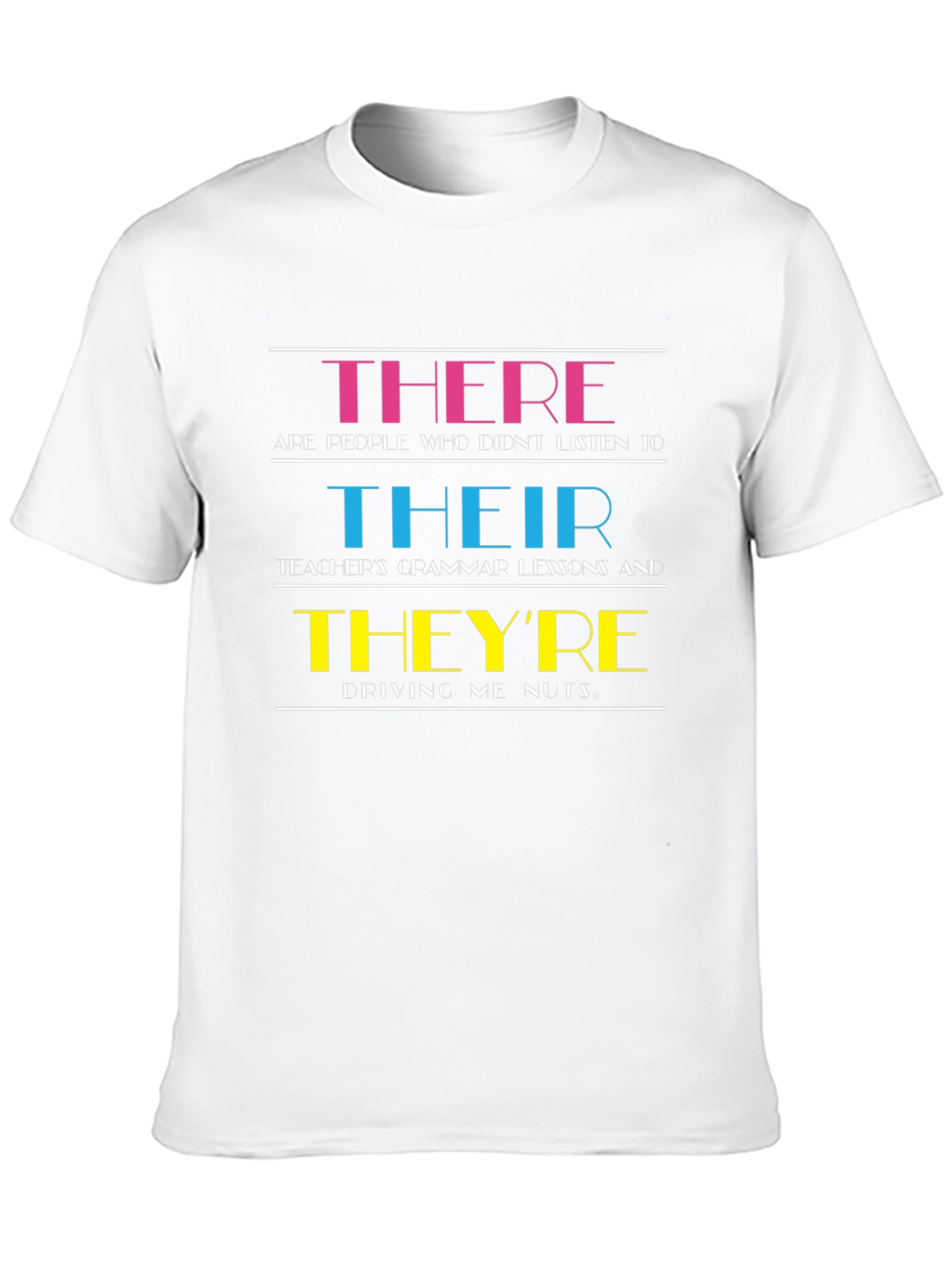 Black Humorous Grammar T-Shirt: There, Their, They're view 10