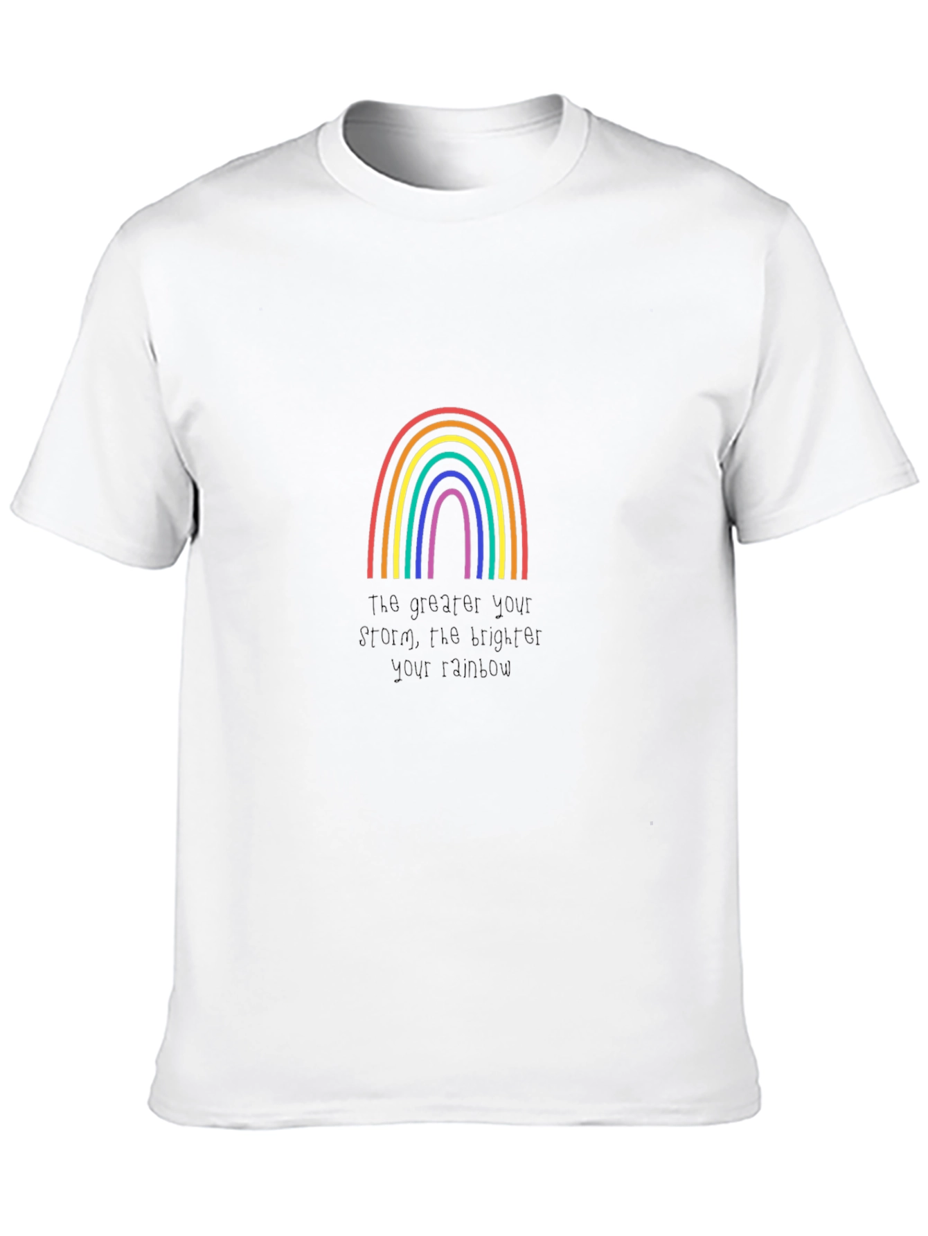 Black Rainbow Storm Brighter Rainbow Graphic Tee view 10