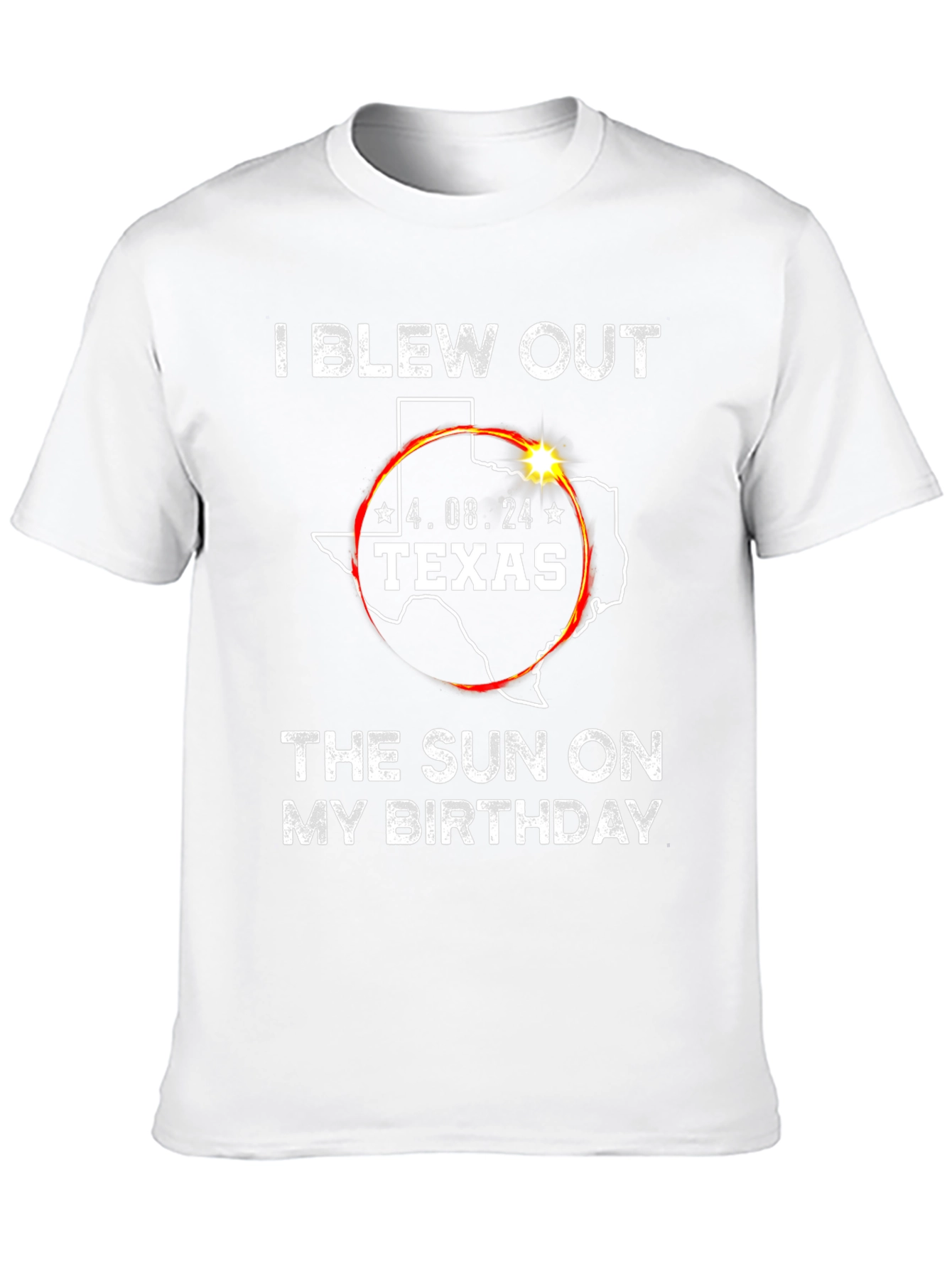 Black Texas Eclipse Birthday T-Shirt, April 8 2024 view 10