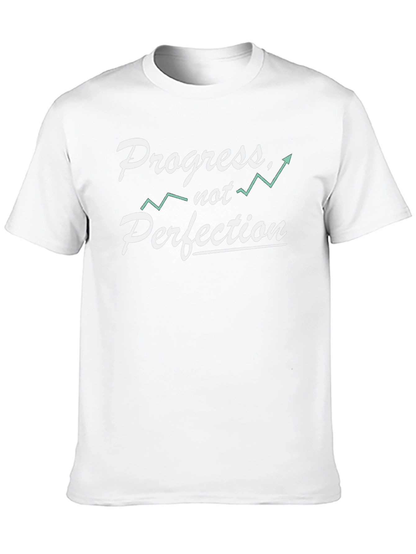 Black Progress Not Perfection Black Graphic Tee view 10