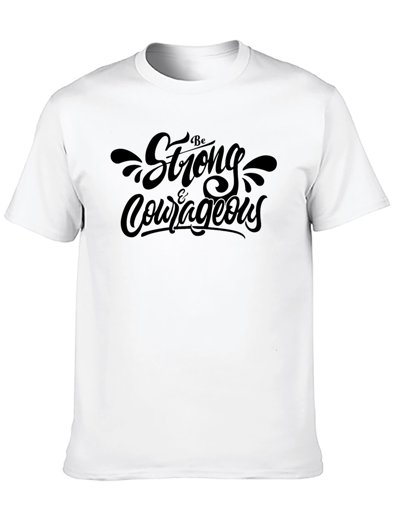 Black Be Strong & Courageous Black Tee view 10