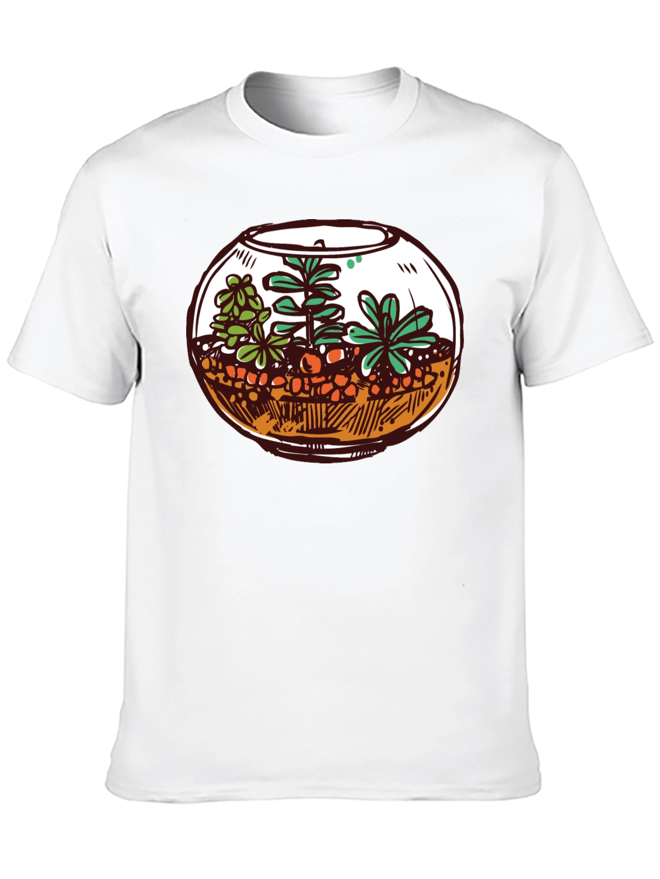 Black Terrarium Graphic Tee - Unique Plant Lover Shirt view 10