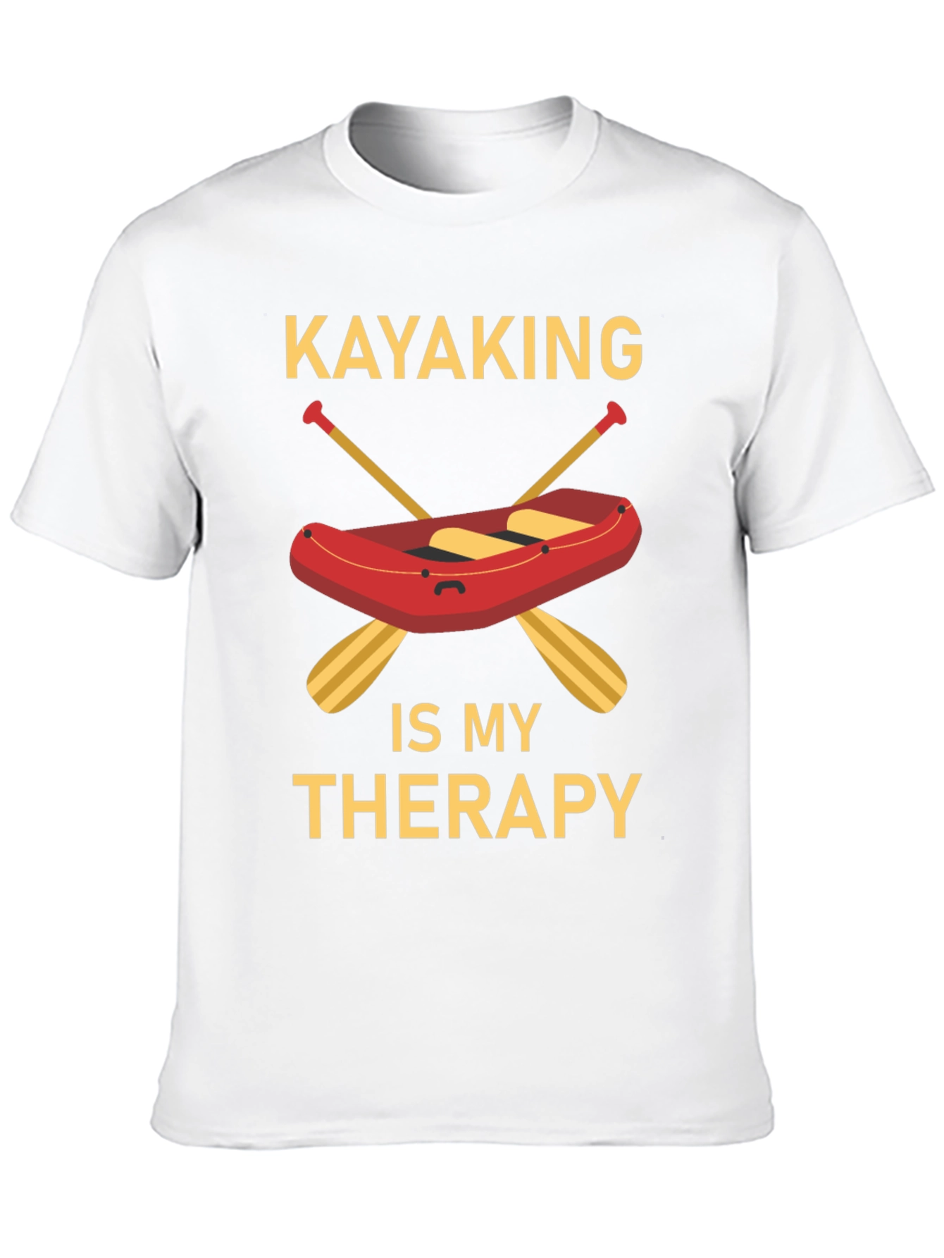 Black Kayaking Therapy Graphic T-Shirt - Black view 10