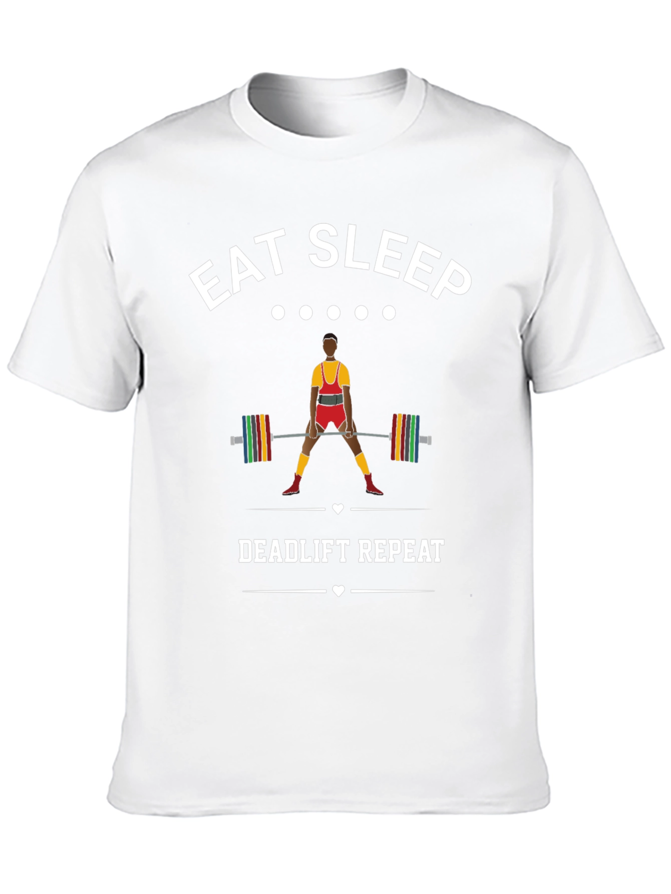 Black Eat Sleep Deadlift Repeat T-Shirt view 10