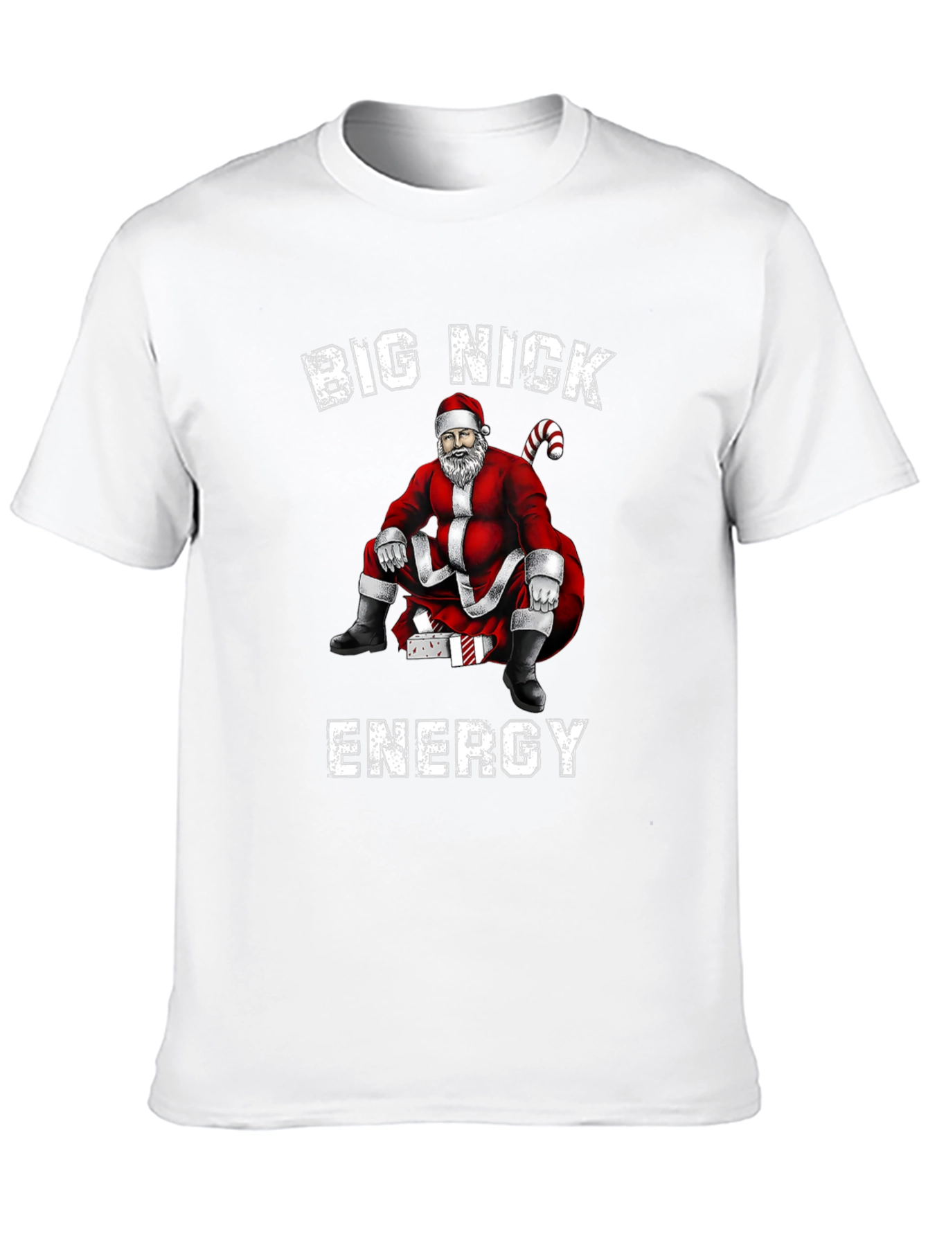 Black Big Nick Energy Santa Graphic T-Shirt view 10