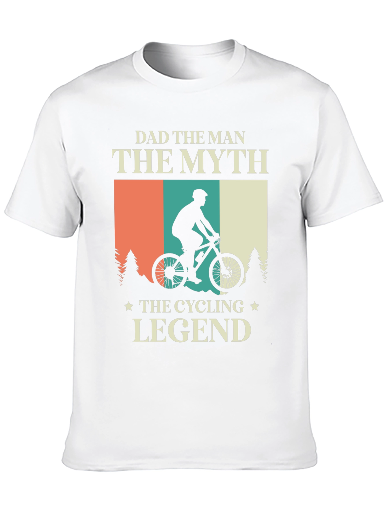 Black Dad The Man, Cycling Legend T-Shirt view 10
