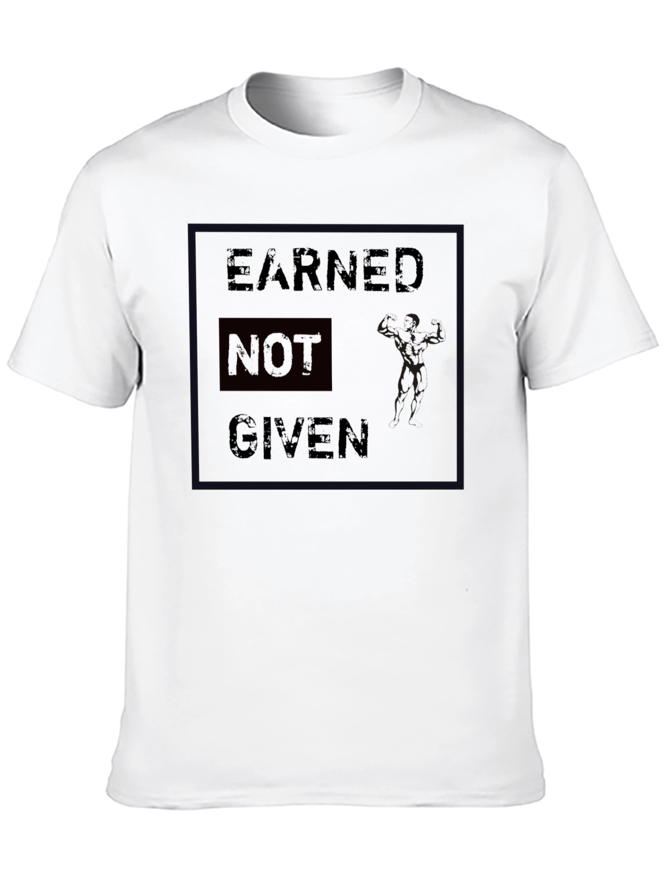 Black Earned Not Given Graphic Print Men's T-Shirt view 10