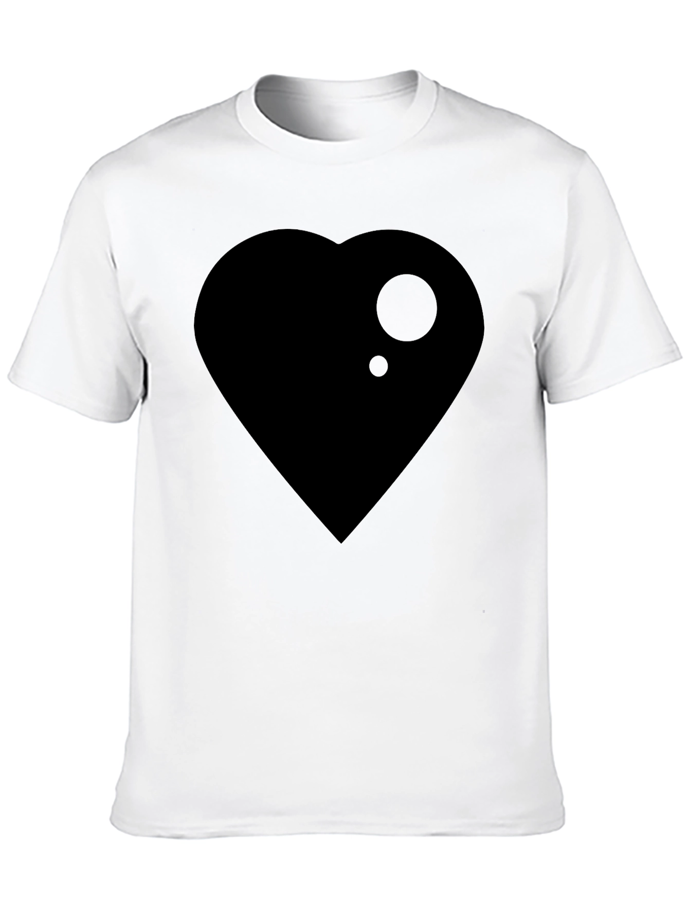 Black Heart Graphic Black Tee Casual Style view 10