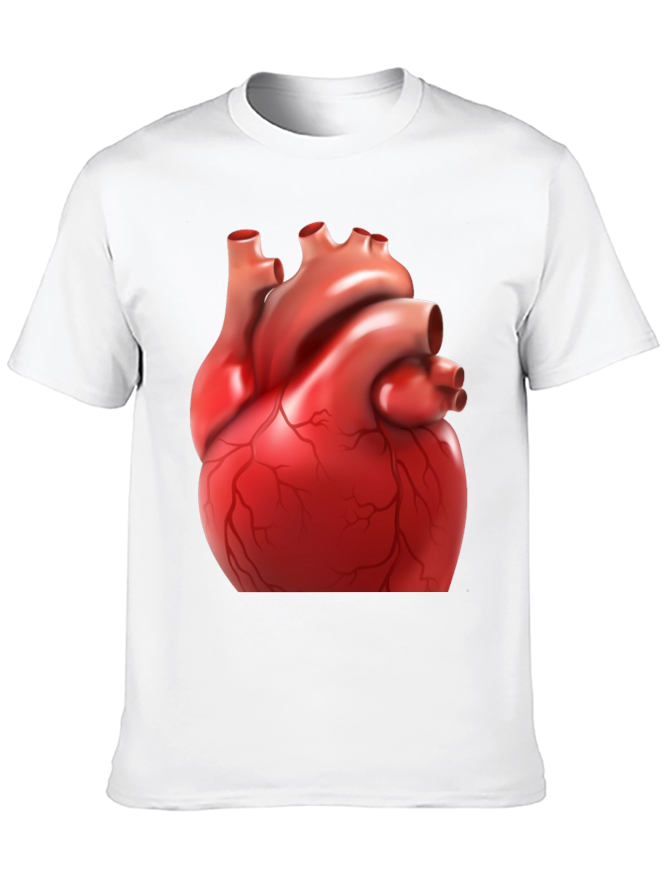 Black Anatomical Heart Graphic Tee - Black Cotton Blend Shirt view 10