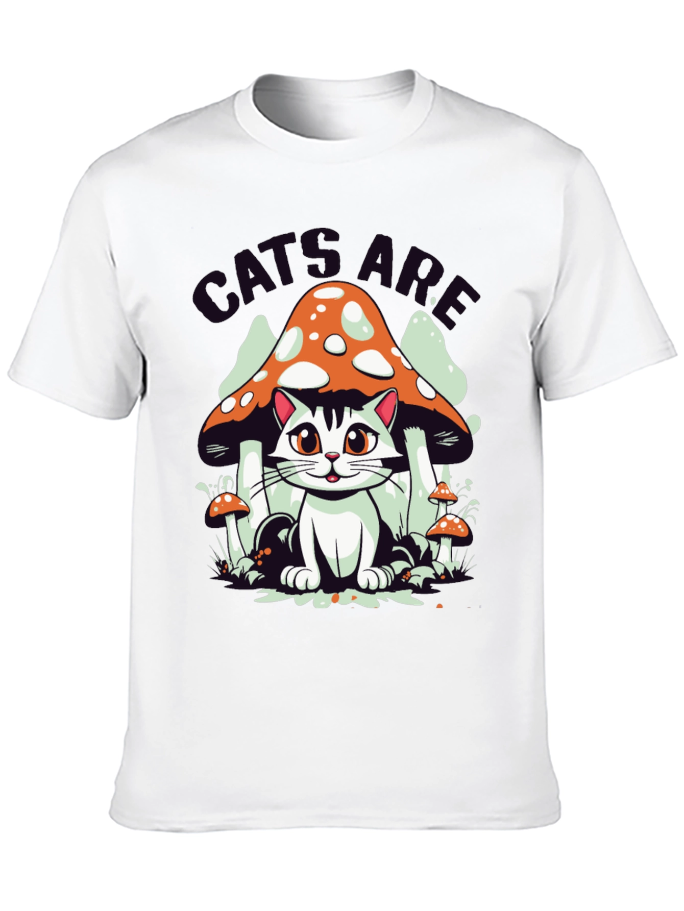 Black Cats Are Magical Mushroom T-Shirt view 10
