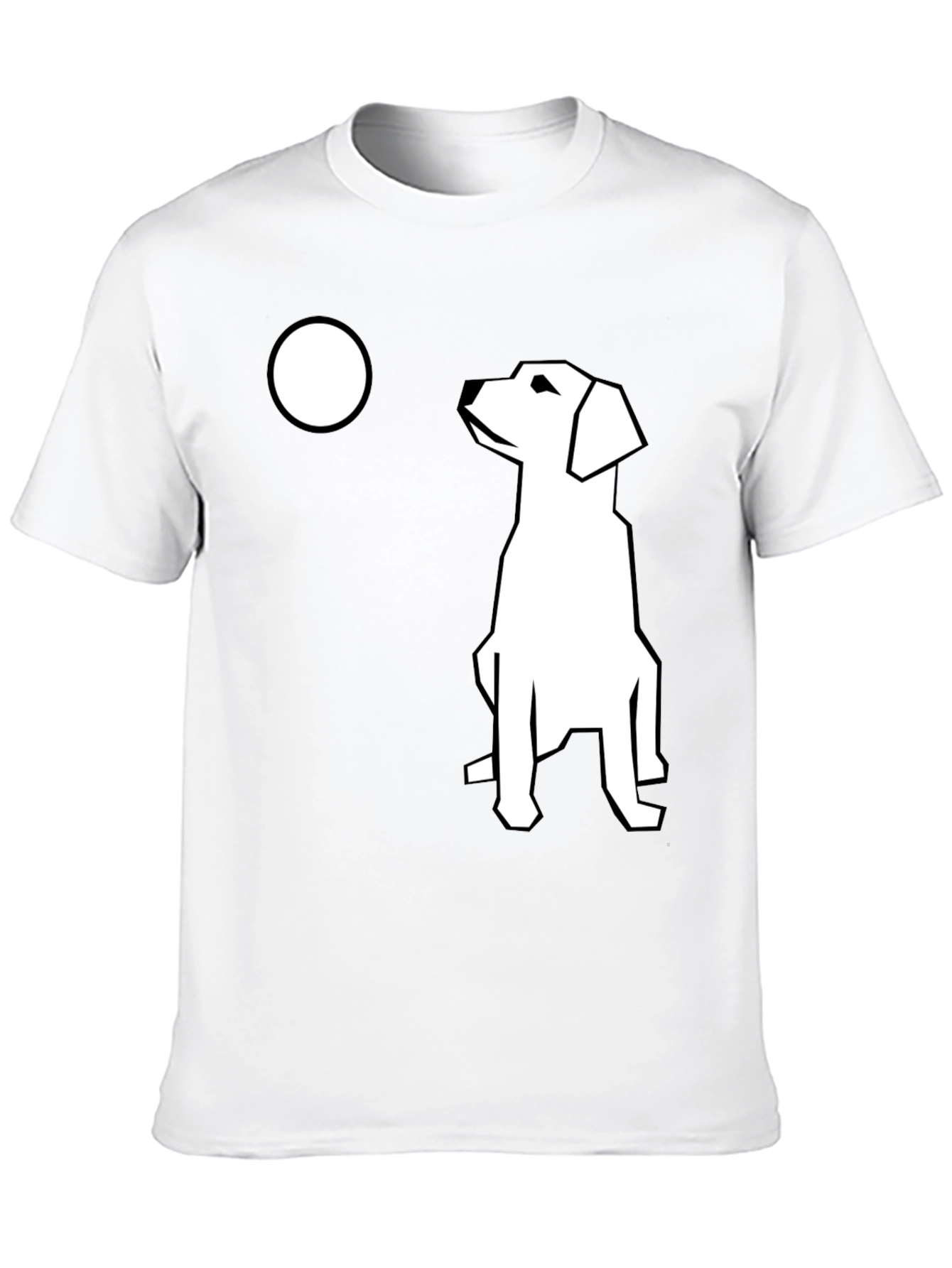 Black Modern Dog Graphic T-Shirt - Black Casual Tee view 10