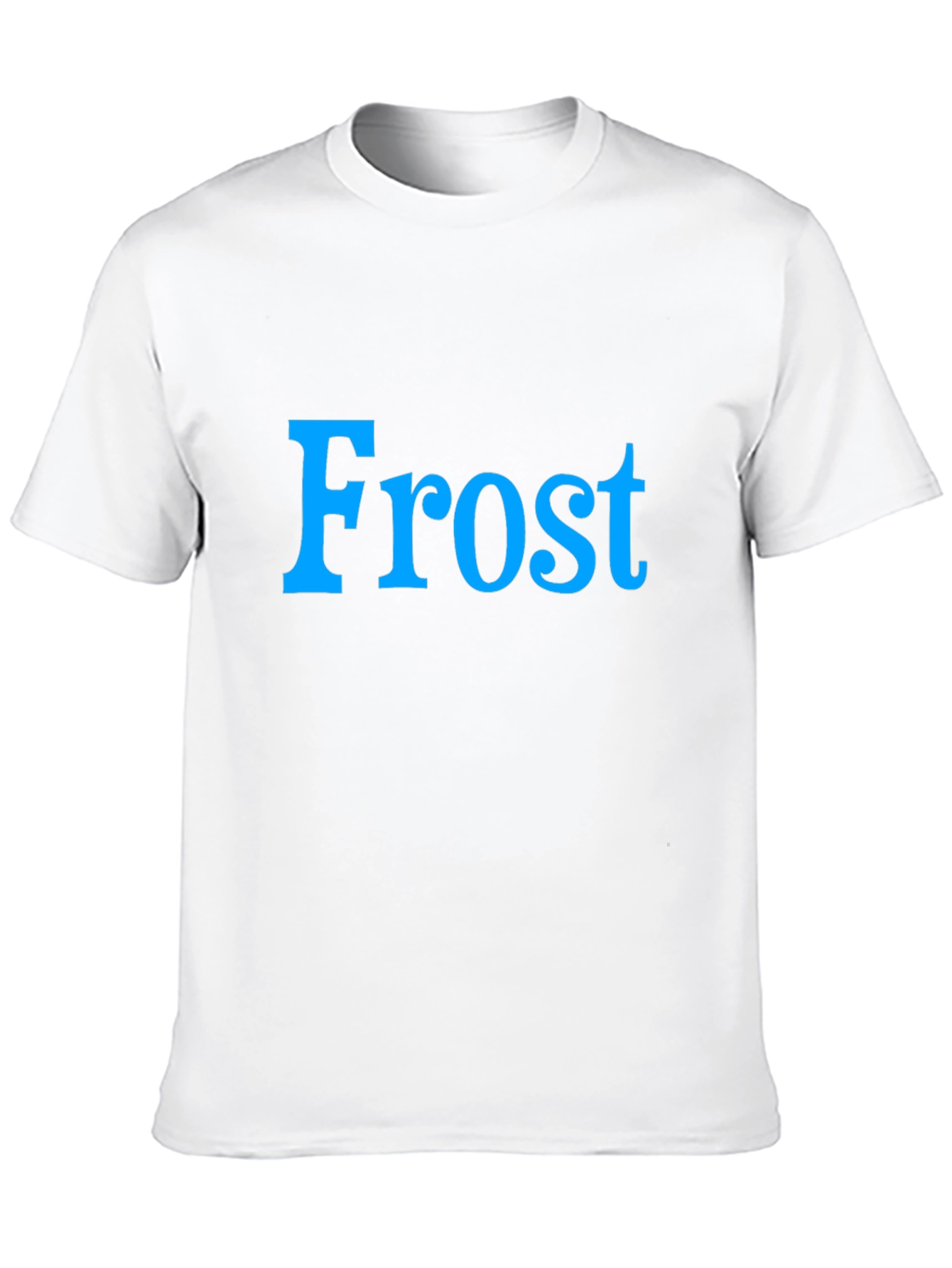 Black Frost Graphic Tee - Cool Blue Text on Black Shirt view 10