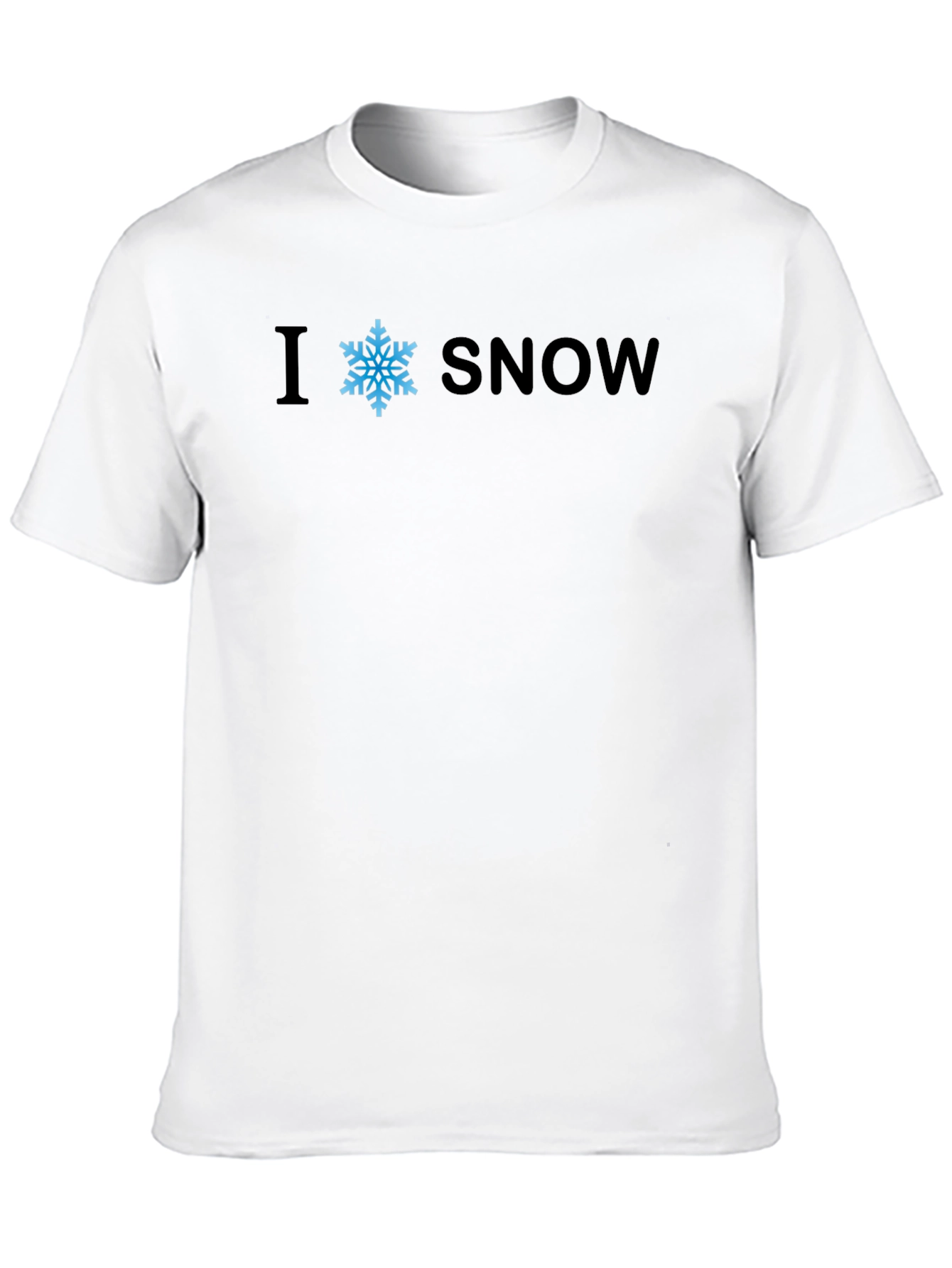 Black I Snowflake Snow T-Shirt - Black view 10