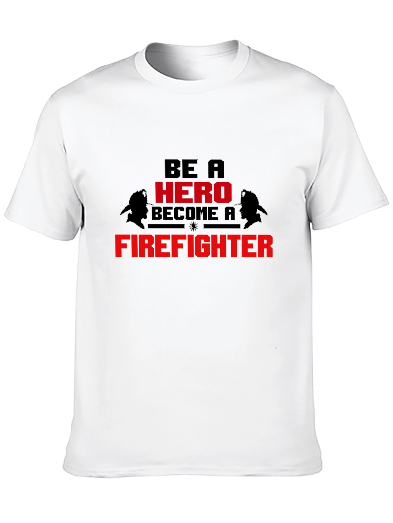Black Be a Hero Firefighter Graphic Tee view 10