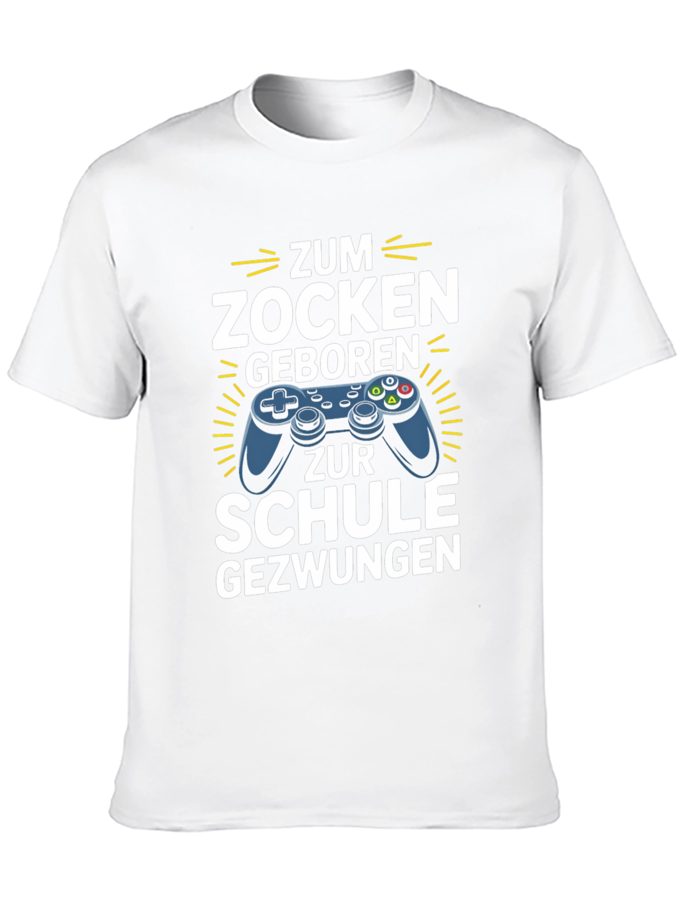 Black Gamer T-Shirt - Born to Game, Forced to School view 10