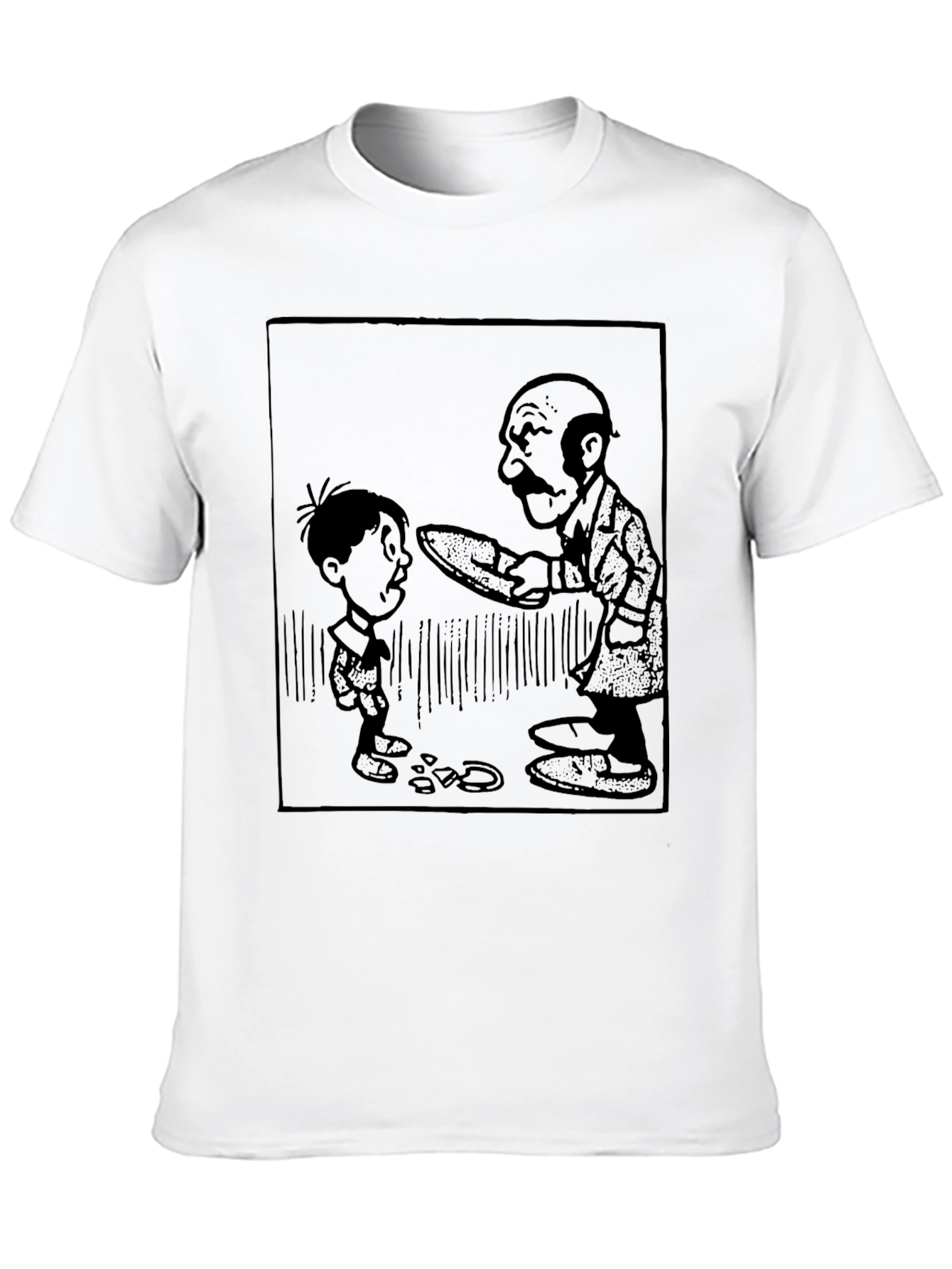 Black Classic Cartoon Graphic Tee - Black view 10