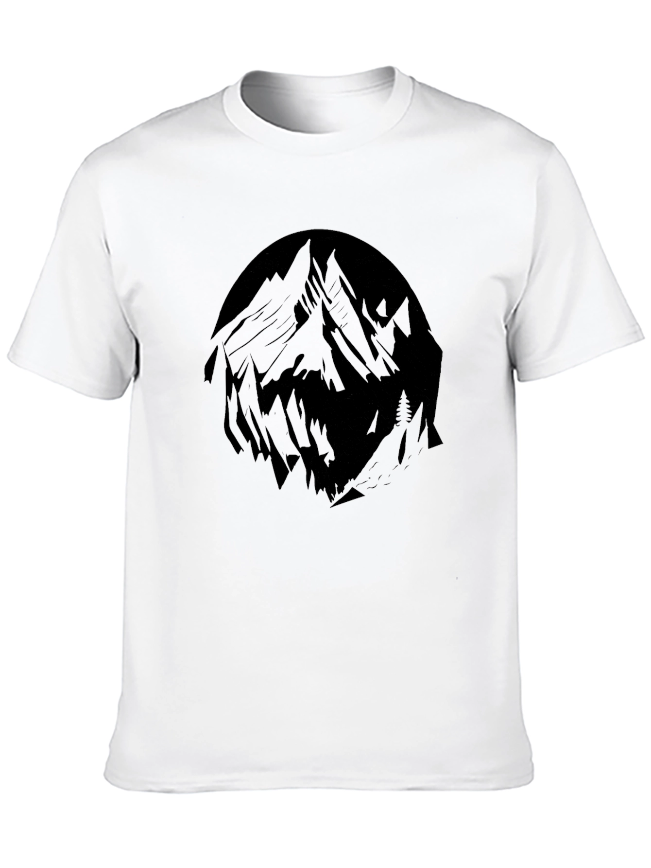 Black Mountain Graphic Tee - Black Crew Neck T-Shirt view 10