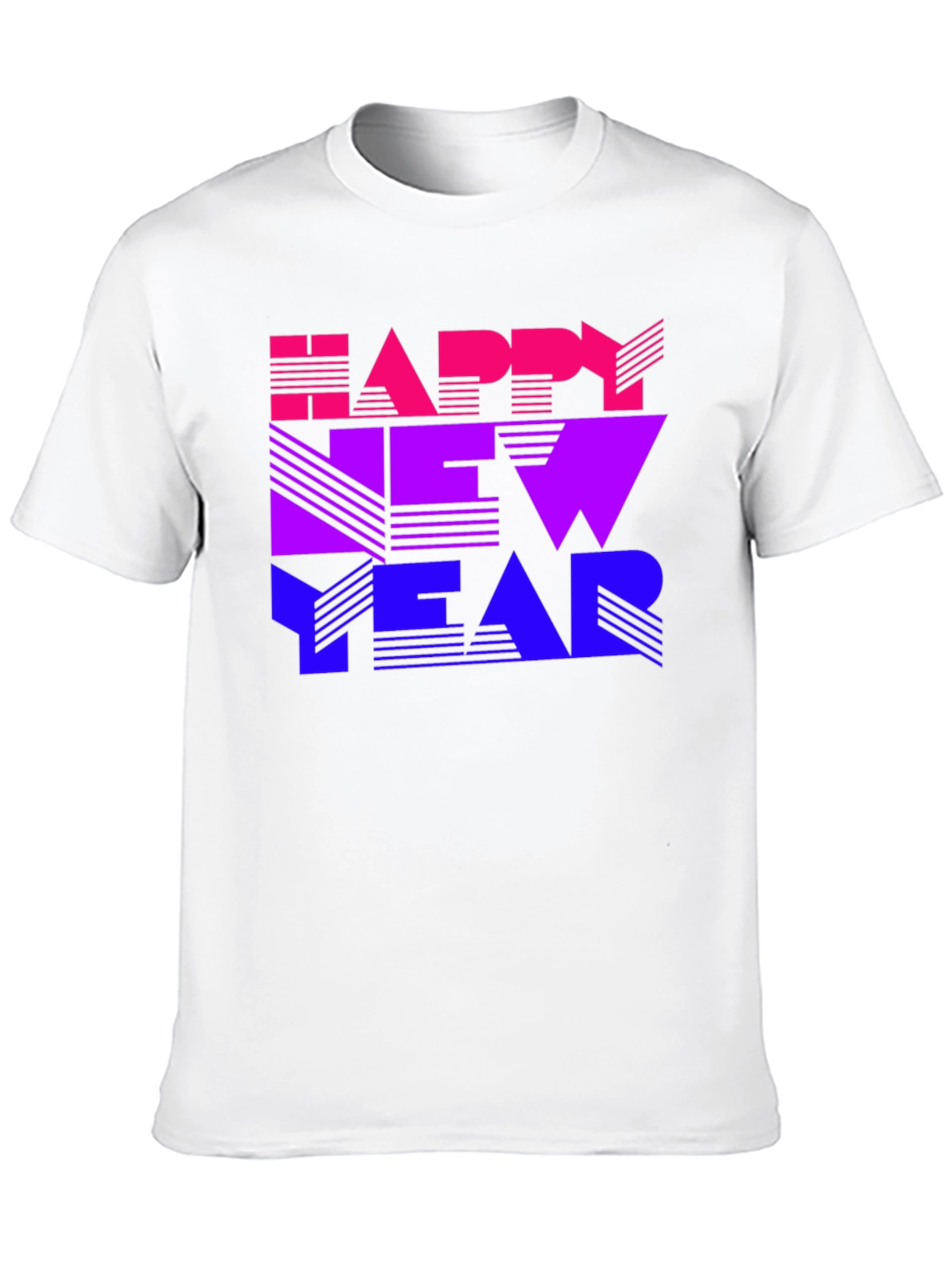 Black Happy New Year Gradient T-Shirt view 10