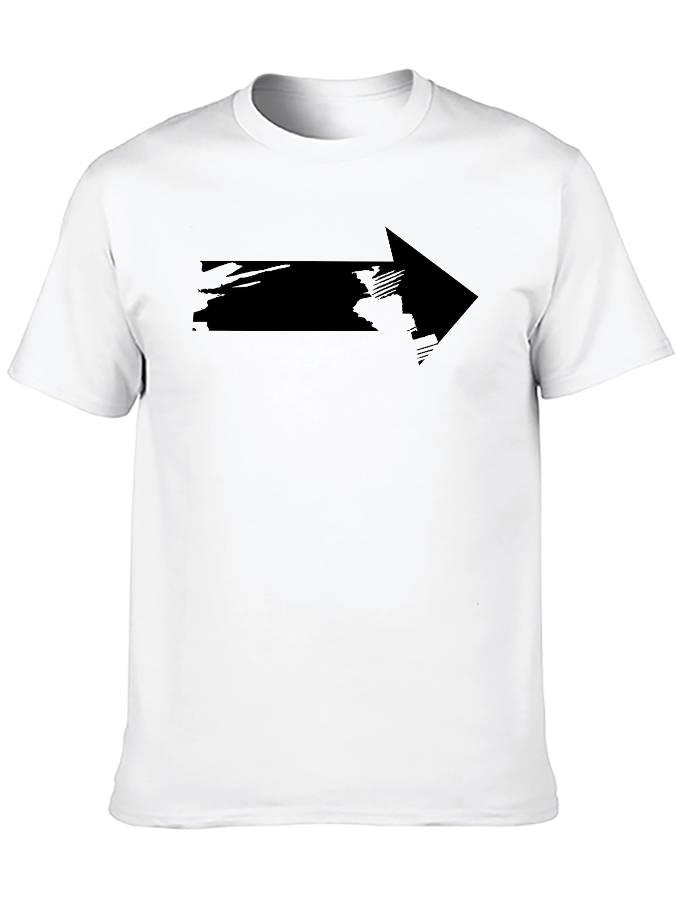 Black Black Graphic Arrow T-Shirt - Modern Casual Tee view 10