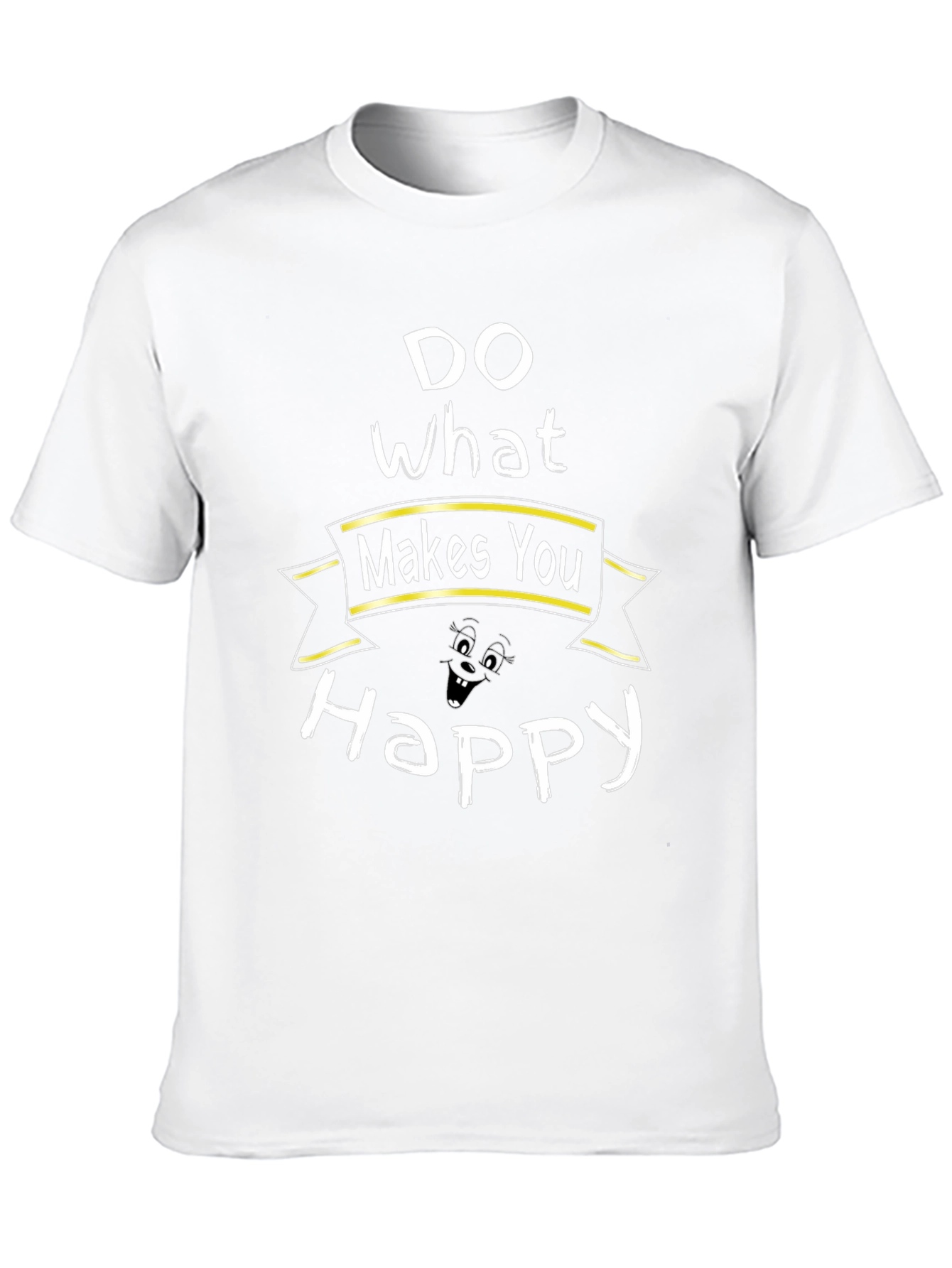 Black Do What Makes You Happy Graphic Tee - Black Cotton Blend view 10