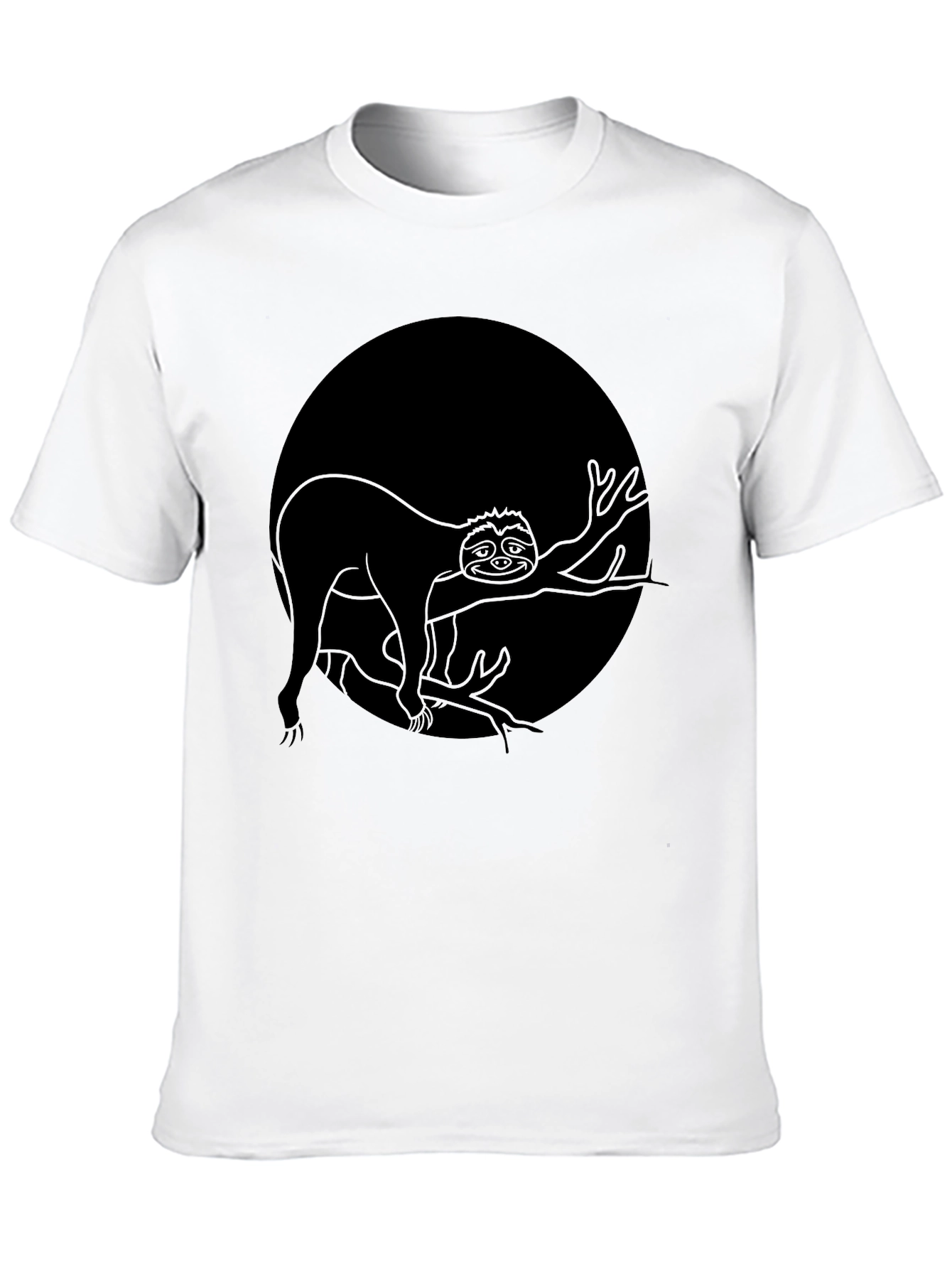 Black Sloth on Branch Graphic T-Shirt view 10