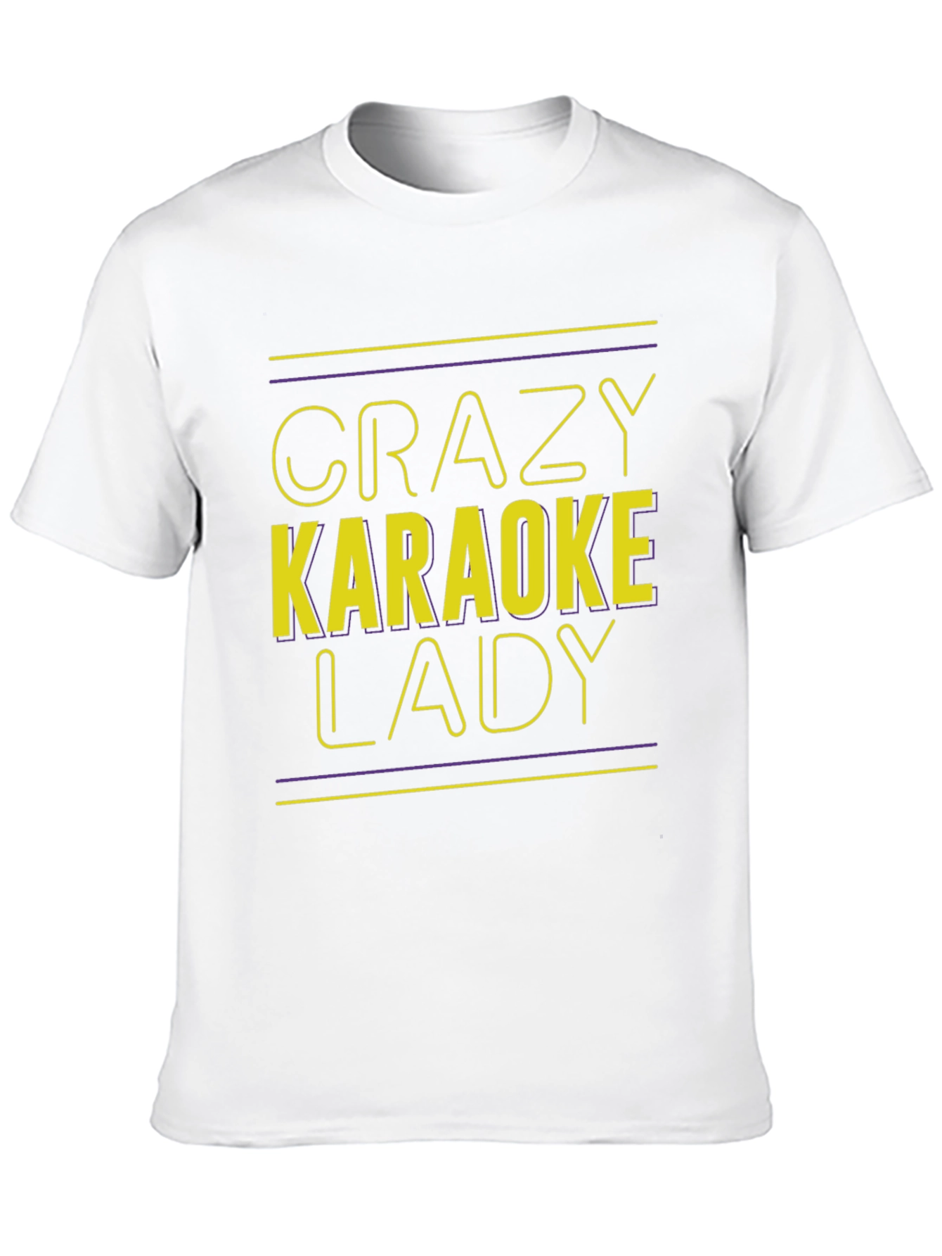 Black Crazy Karaoke Lady Graphic Tee - Unique Design view 10