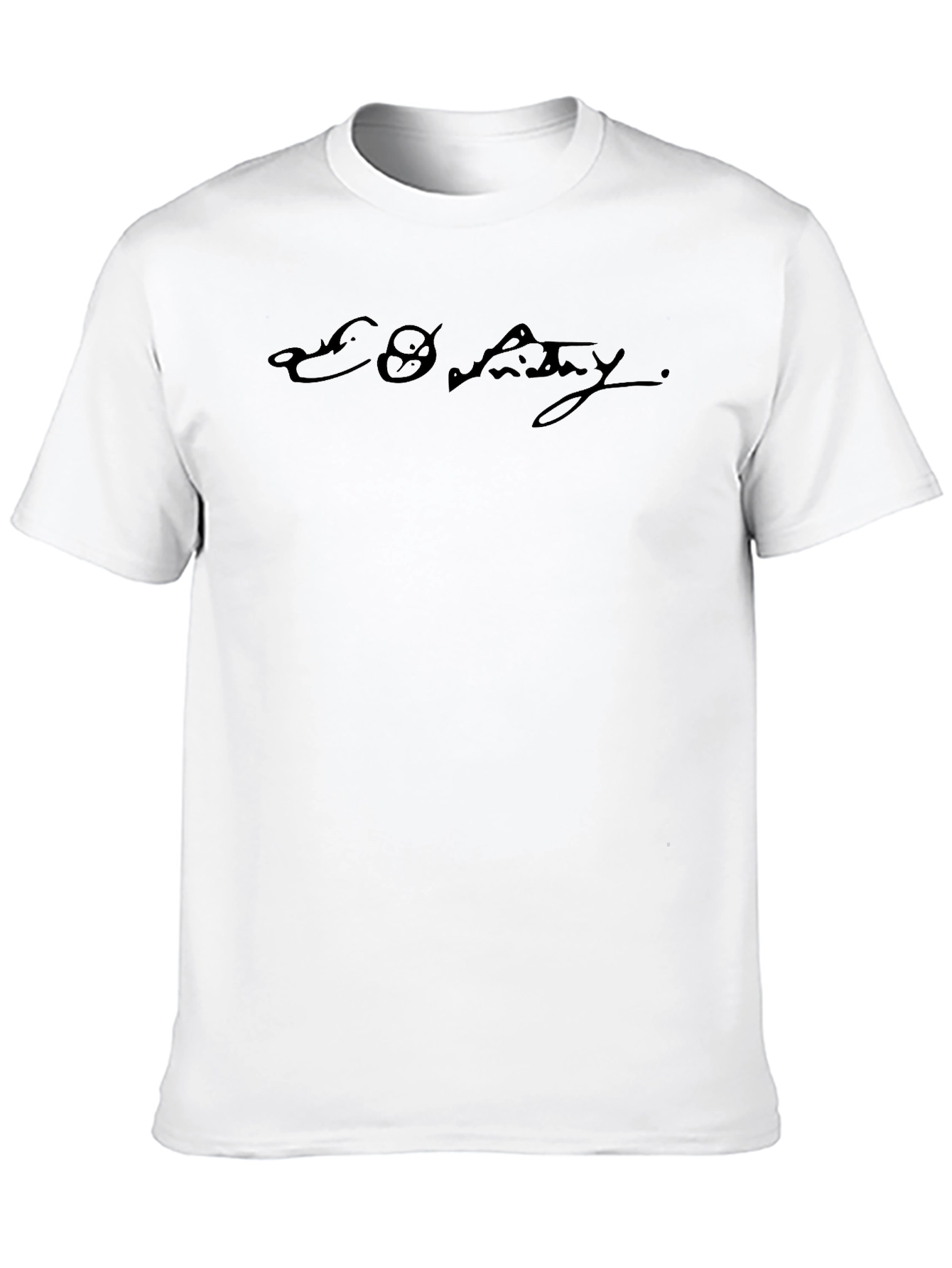 Black Black Graphic Tee - 'Co Whatay' Print, Casual Comfort view 10