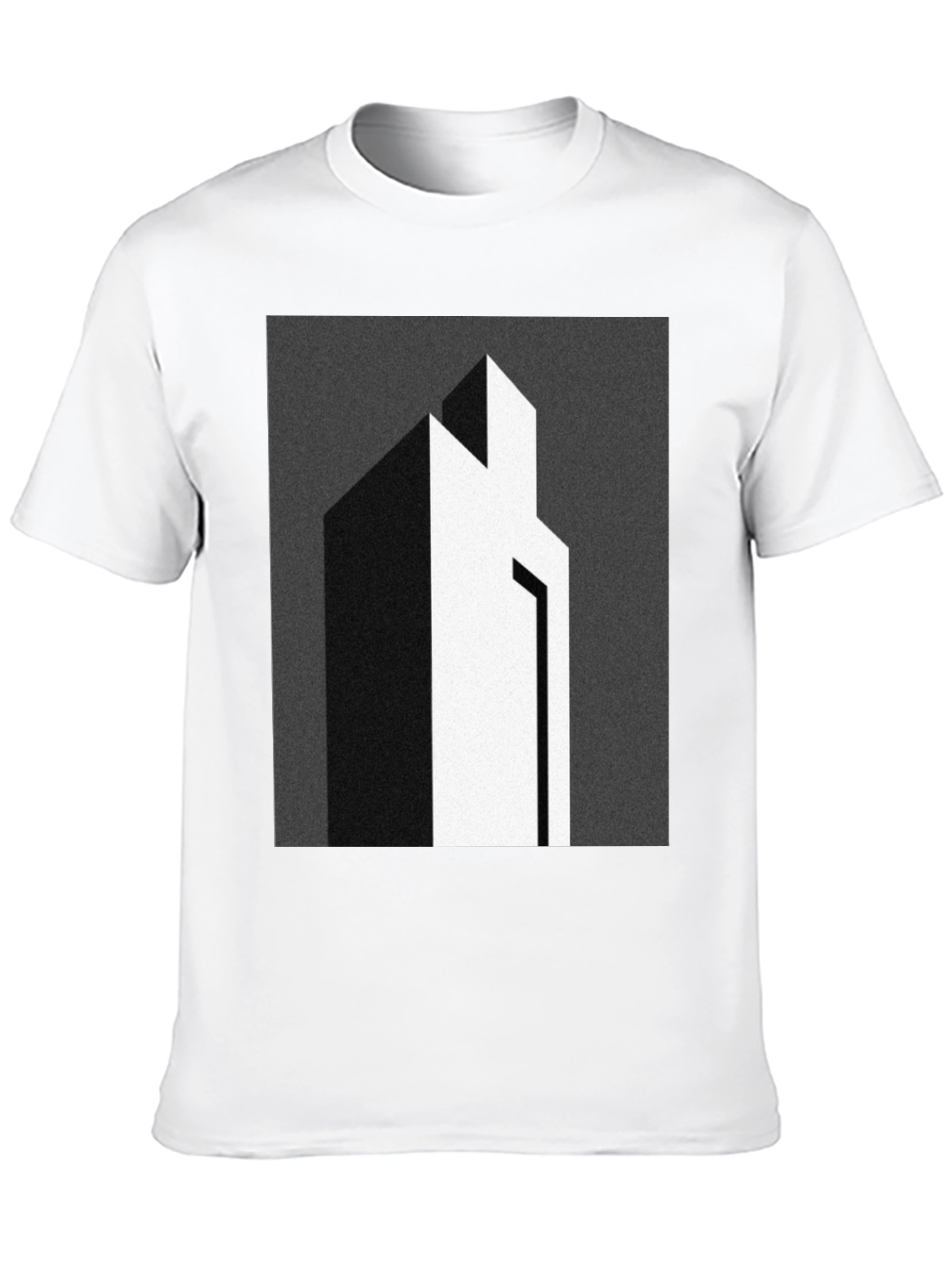 Black Modern Abstract Graphic Print Tee view 10