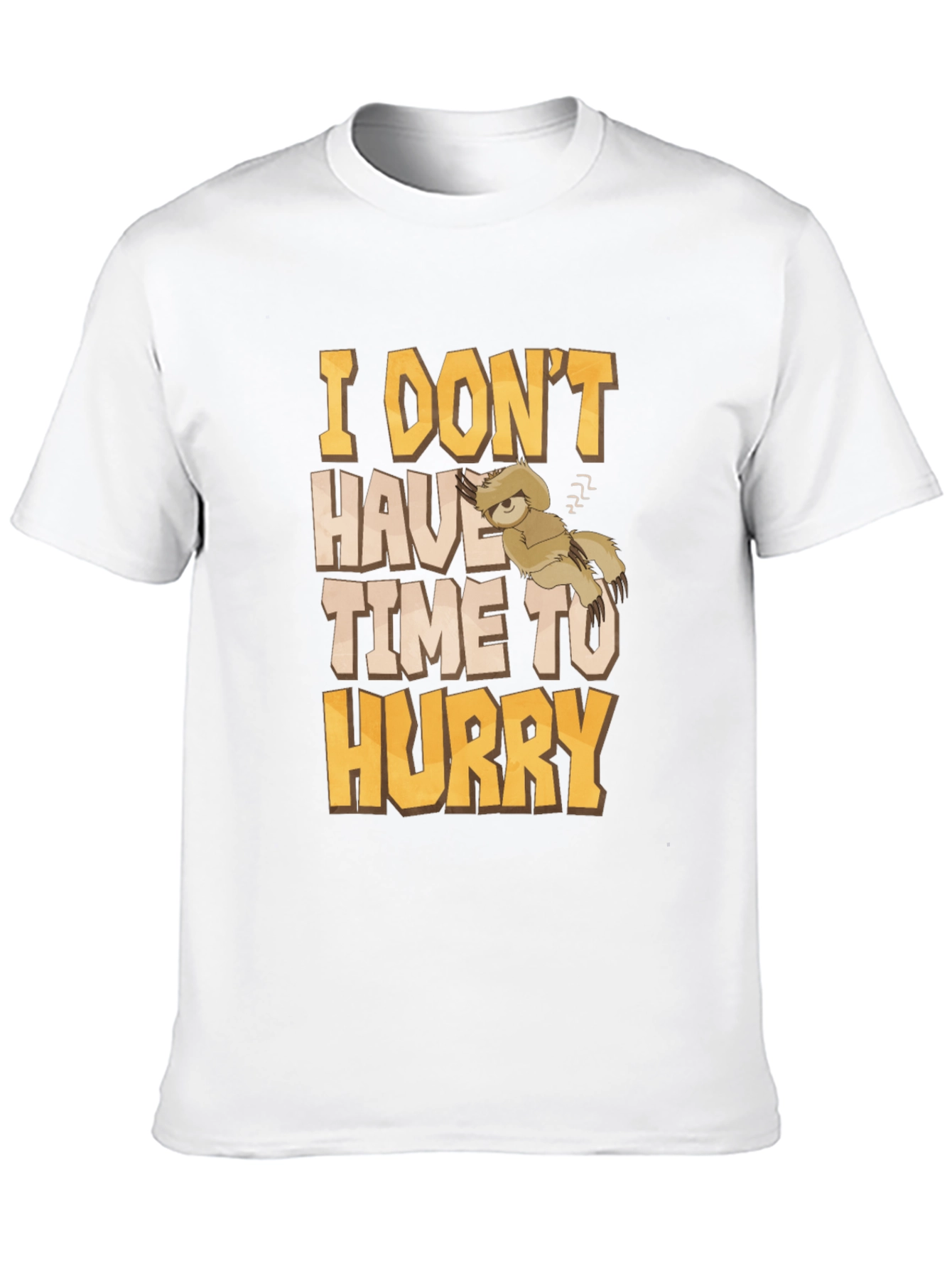 Black Funny Sloth Graphic T-Shirt - I Don't Have Time to Hurry view 10