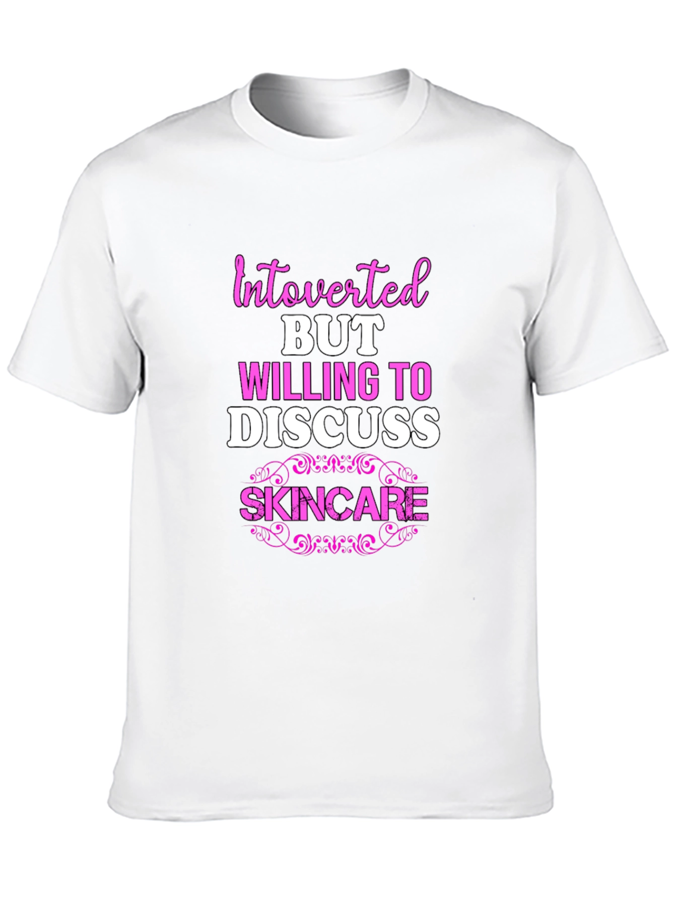 Black Introverted Skincare T-Shirt view 10