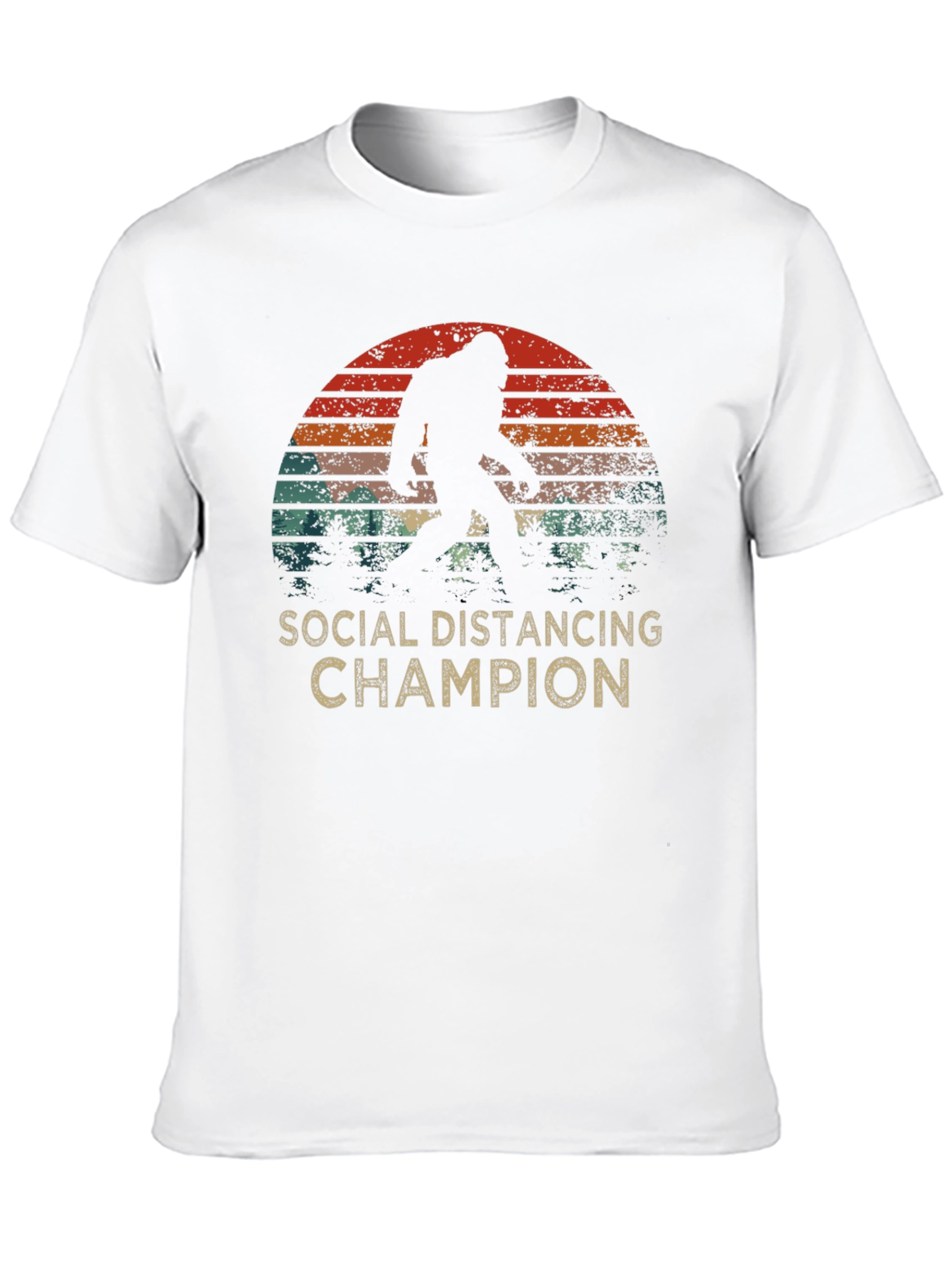 Black Social Distancing Champion Bigfoot T-Shirt view 10