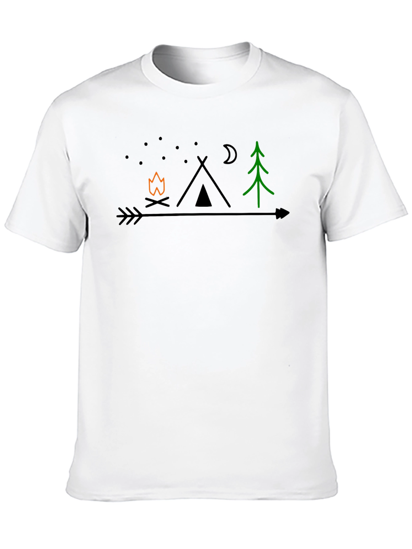 Black Camping Arrow Graphic T-Shirt view 10