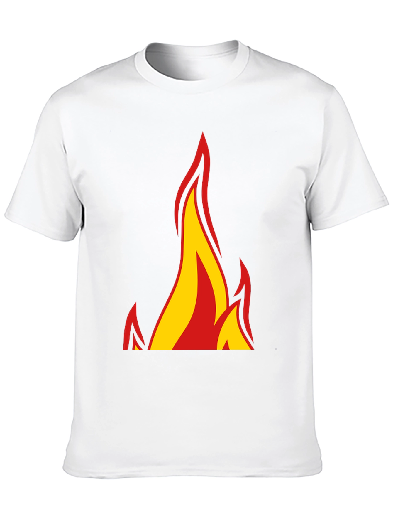 Black Bold Flame Graphic Black T-Shirt view 10