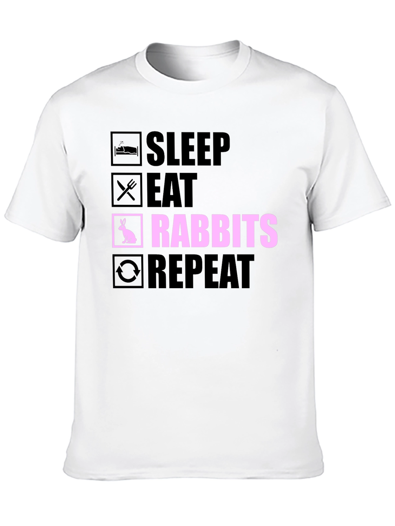 Black Sleep Eat Rabbits Repeat T-Shirt view 10