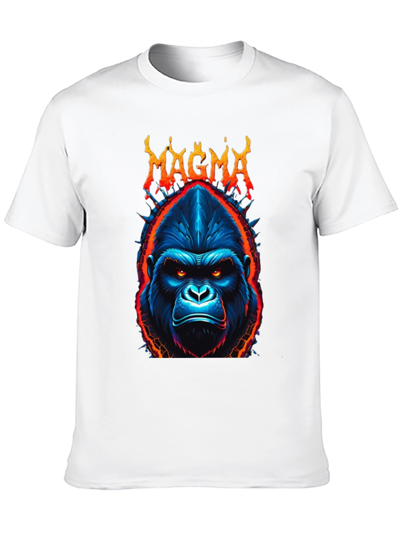 Black Magma Gorilla Graphic Tee - Bold Black T-Shirt view 10