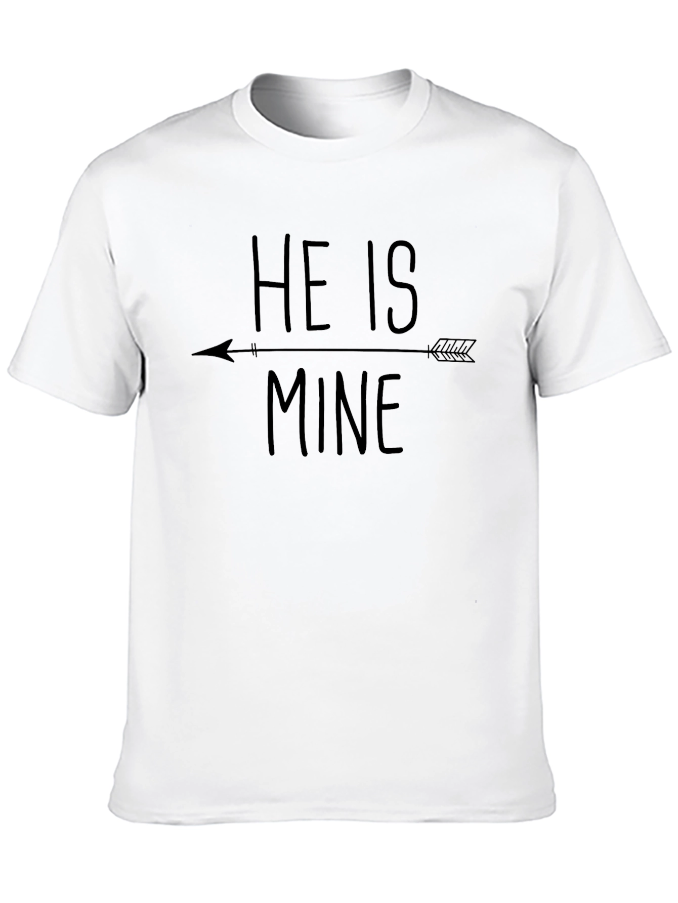 Black He Is Mine Matching Couple T-Shirt view 10