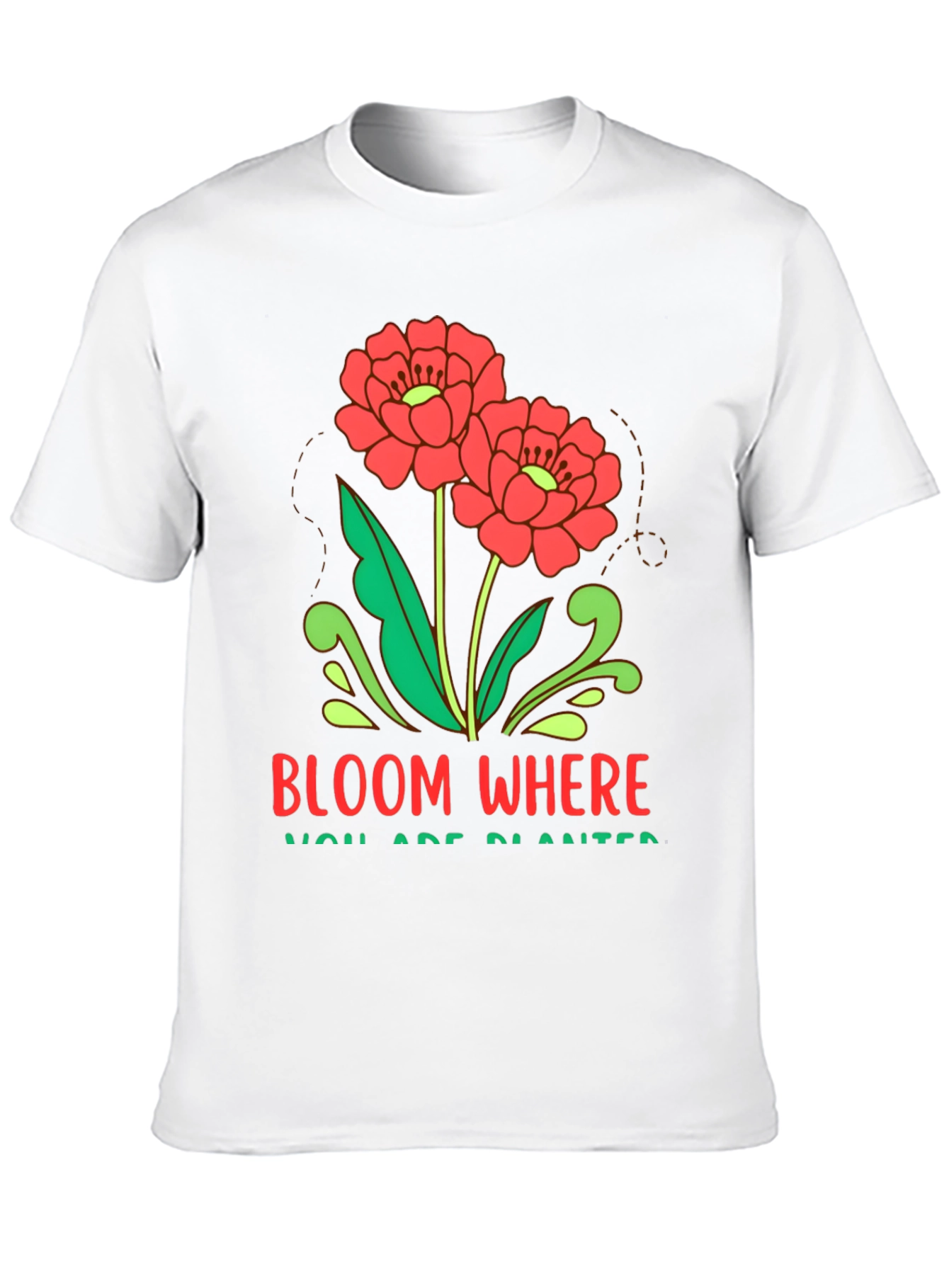 Black Bloom Where You Are Planted Graphic Tee view 10