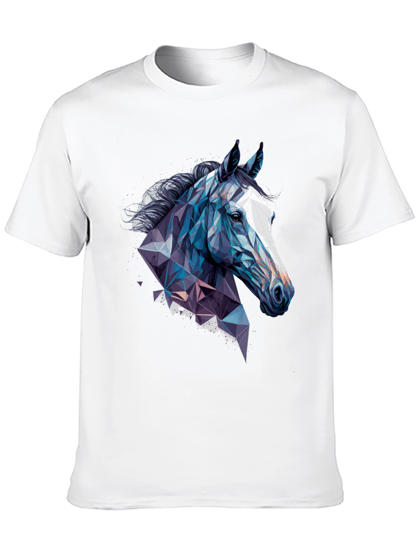 Black Geometric Horse Graphic Tee view 10