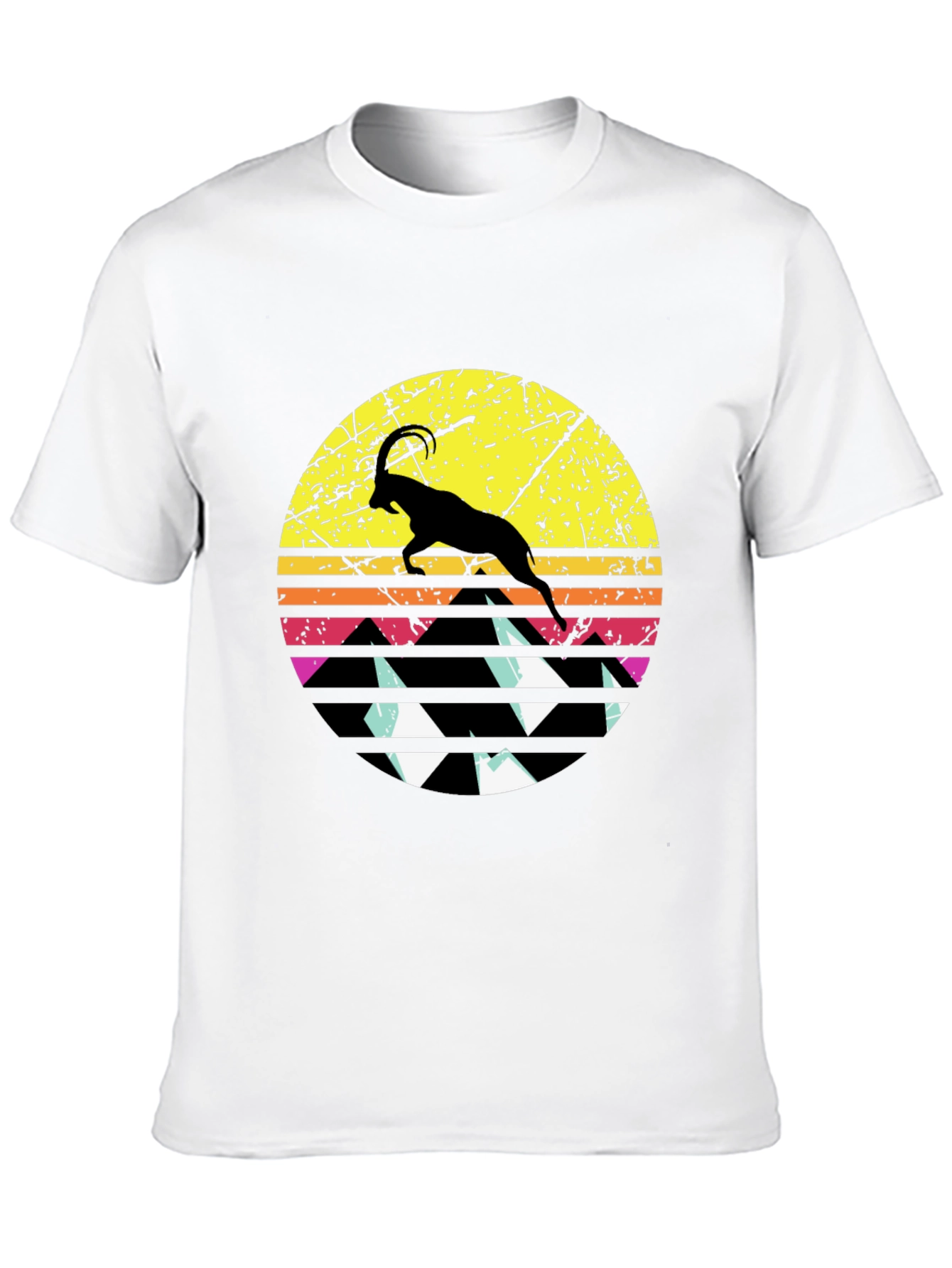 Black Sunset Goat Graphic Tee - Black view 10