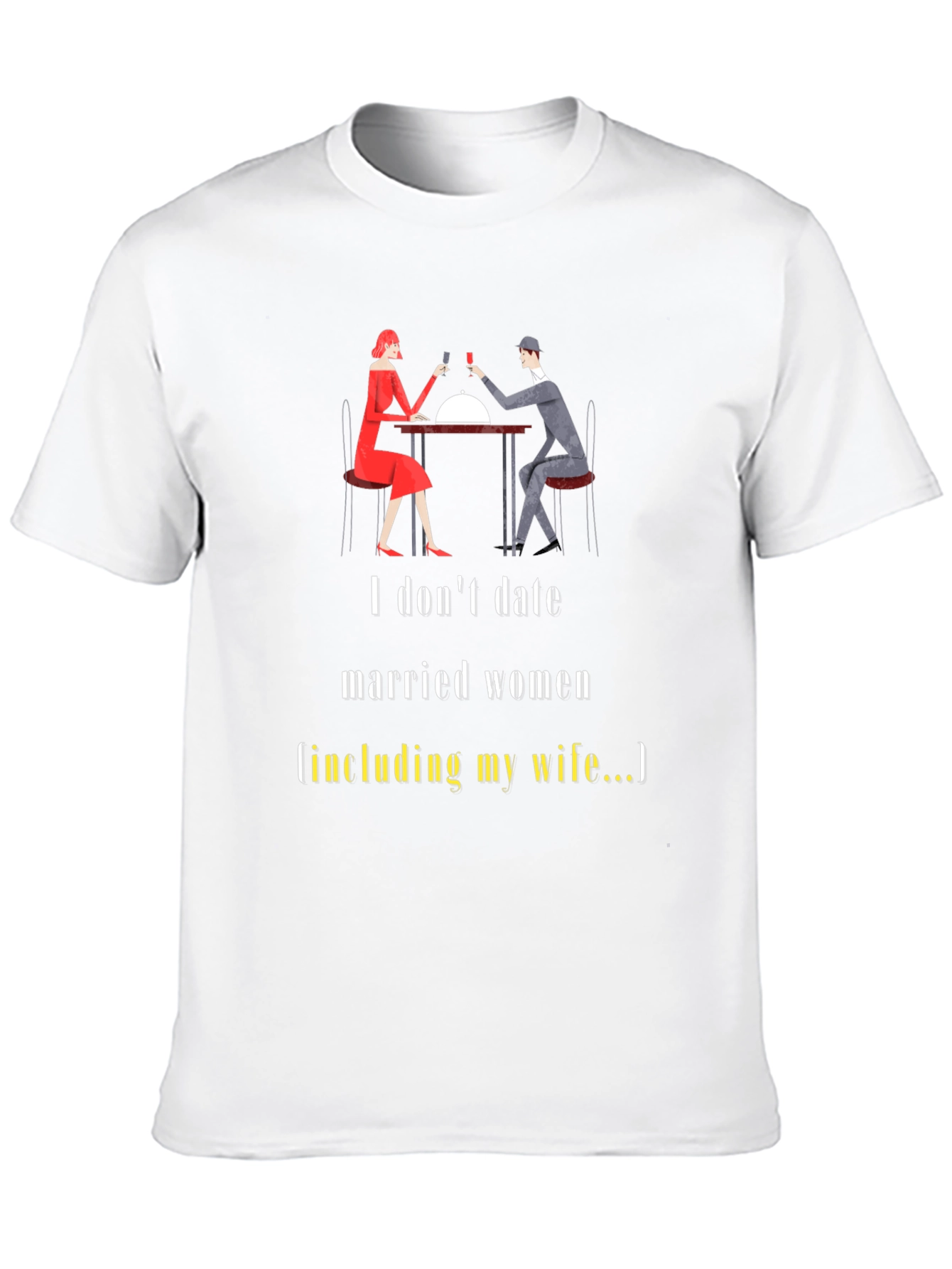 Black Humorous "I Don't Date Married Women" Graphic Tee view 10
