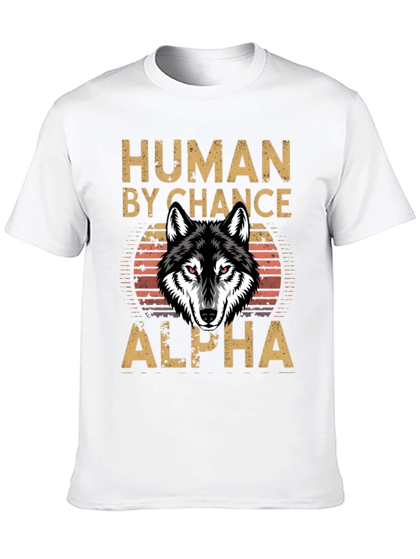 Black Human By Chance Alpha Wolf Graphic T-Shirt view 10