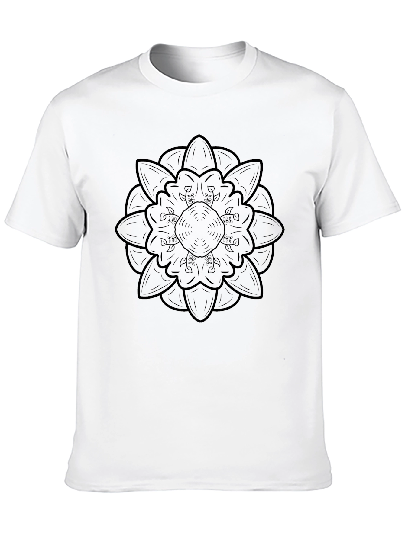 Black Black Mandala Graphic Tee - Men's Casual Shirt view 10