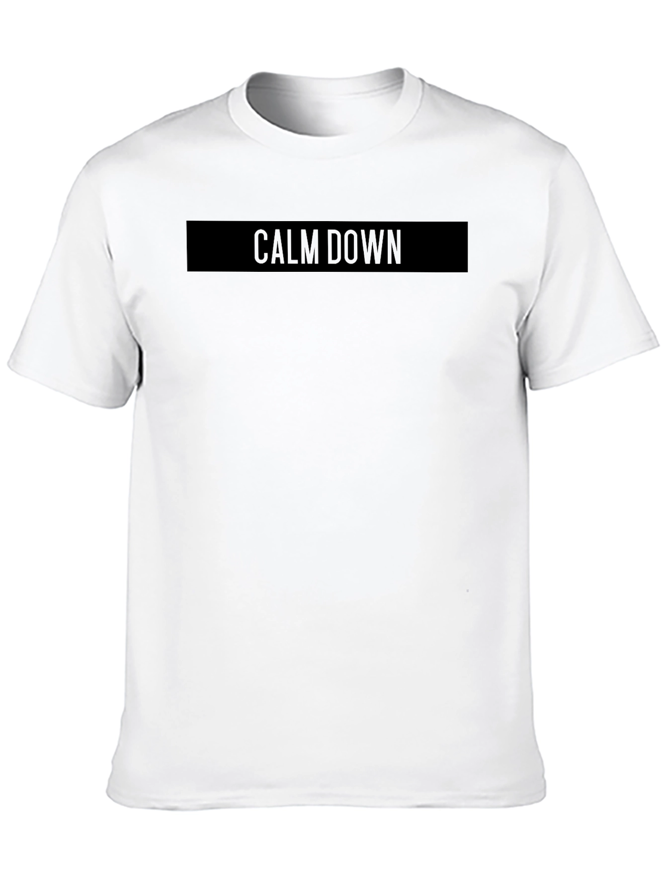 Black Calm Down Black T-Shirt - Men's Relaxed Fit view 10