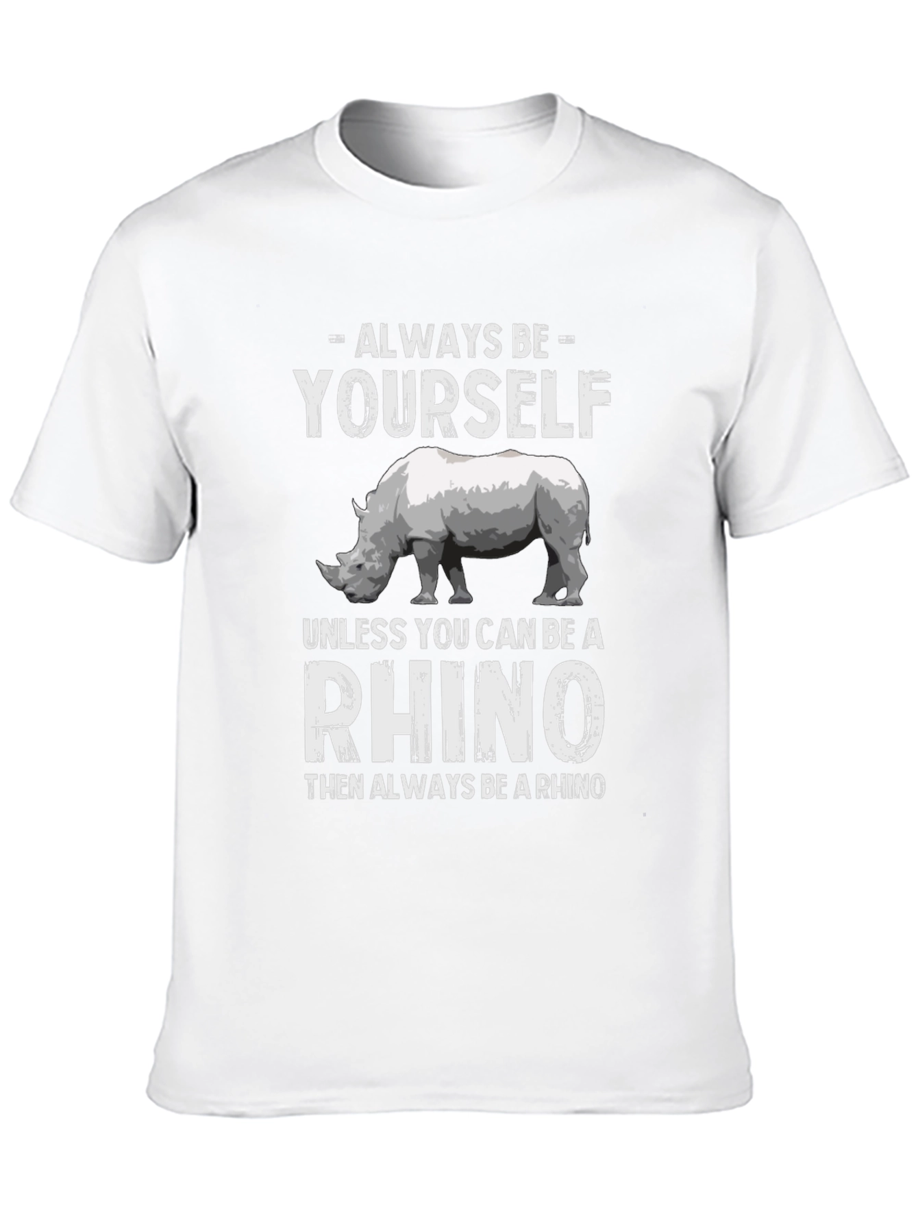 Black Always Be Yourself Rhino T-Shirt view 10