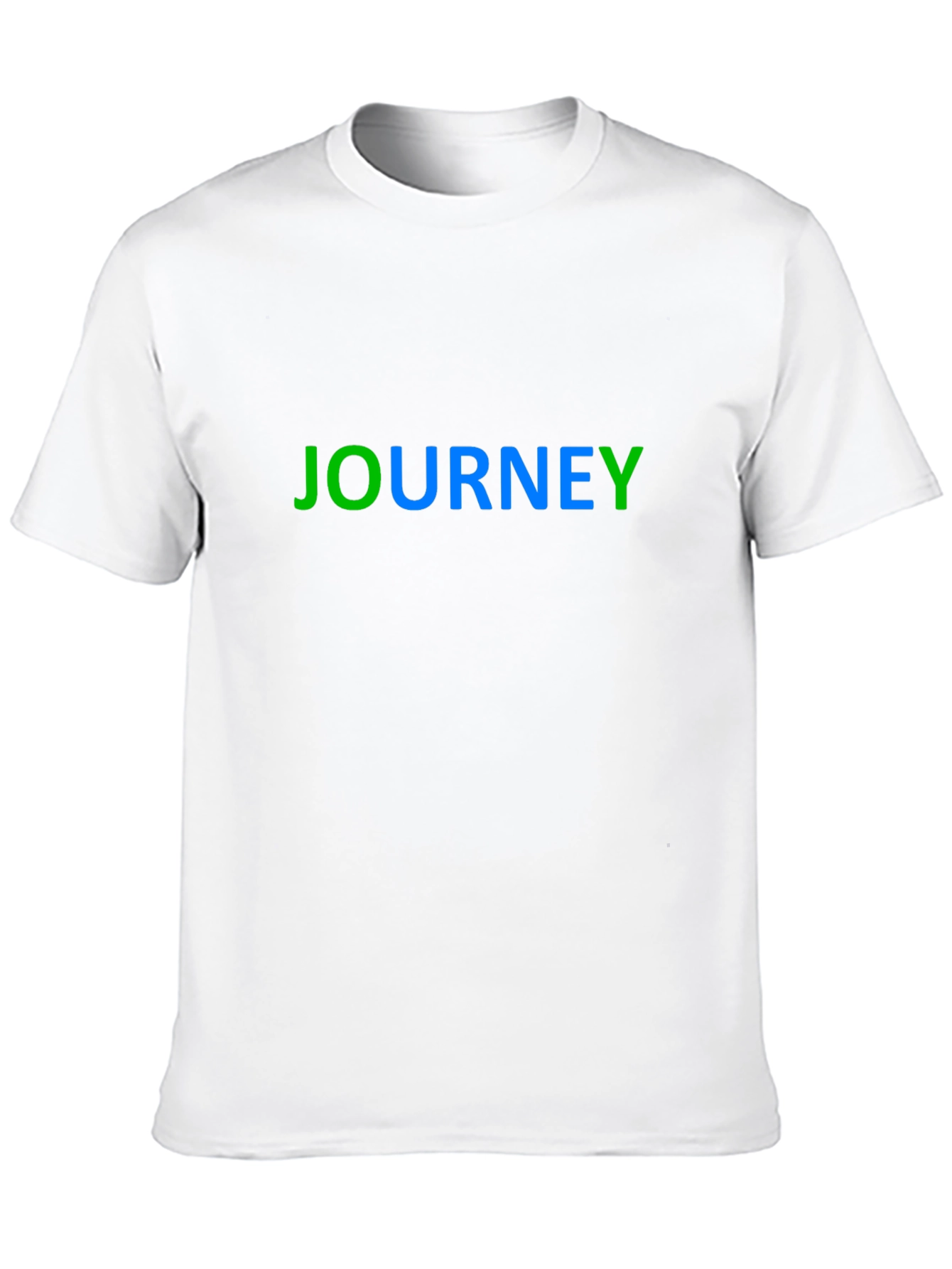 Black Journey T-Shirt - Green & Blue Lettering, Black Cotton Tee view 10