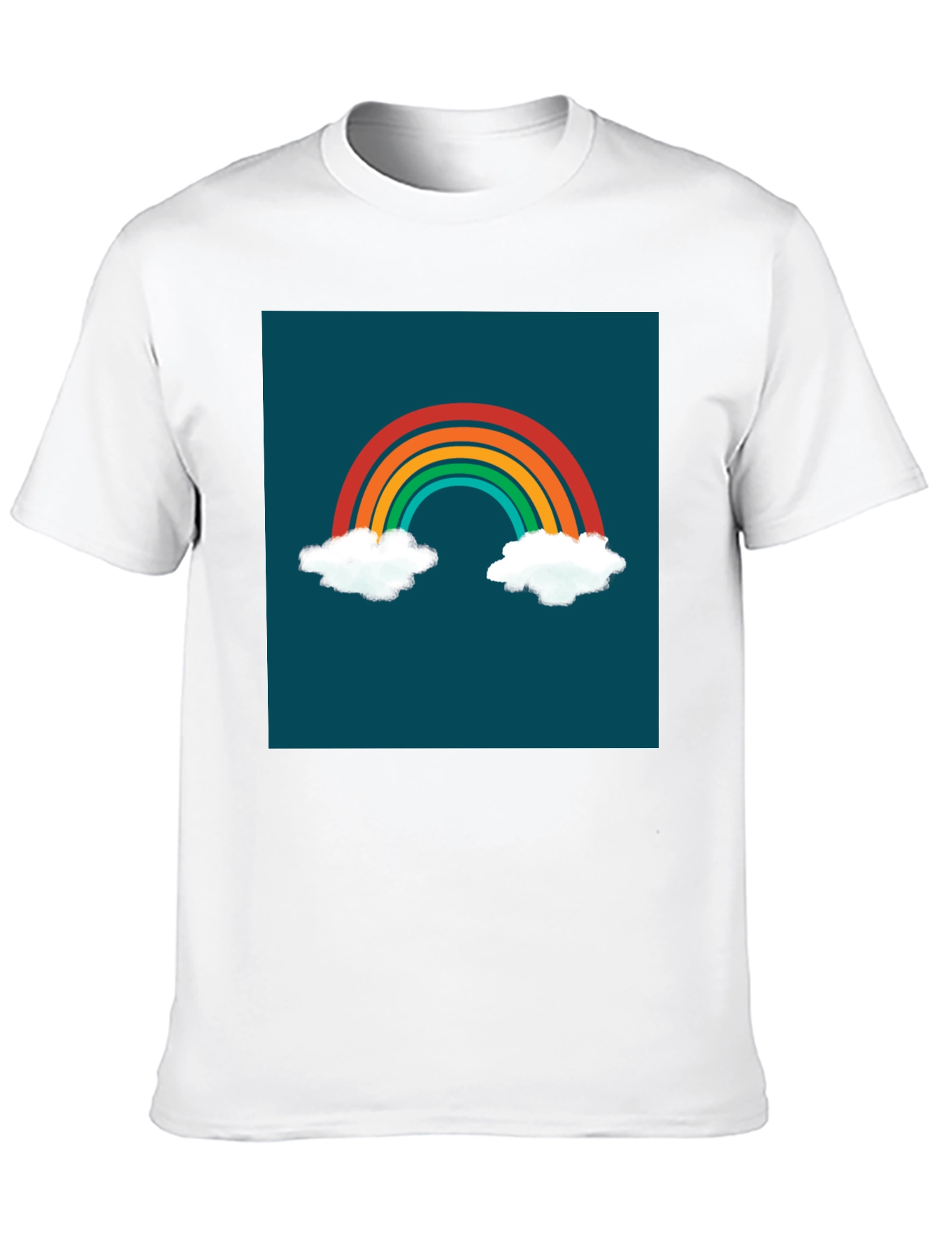 Black Rainbow Cloud Graphic Tee - Stylish & Unique! view 10