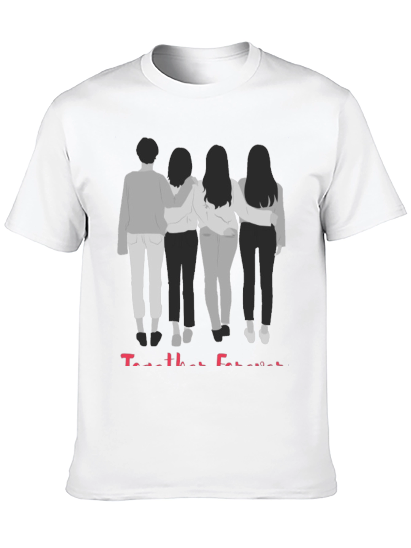 Black Together Forever Best Friends Graphic Tee view 10