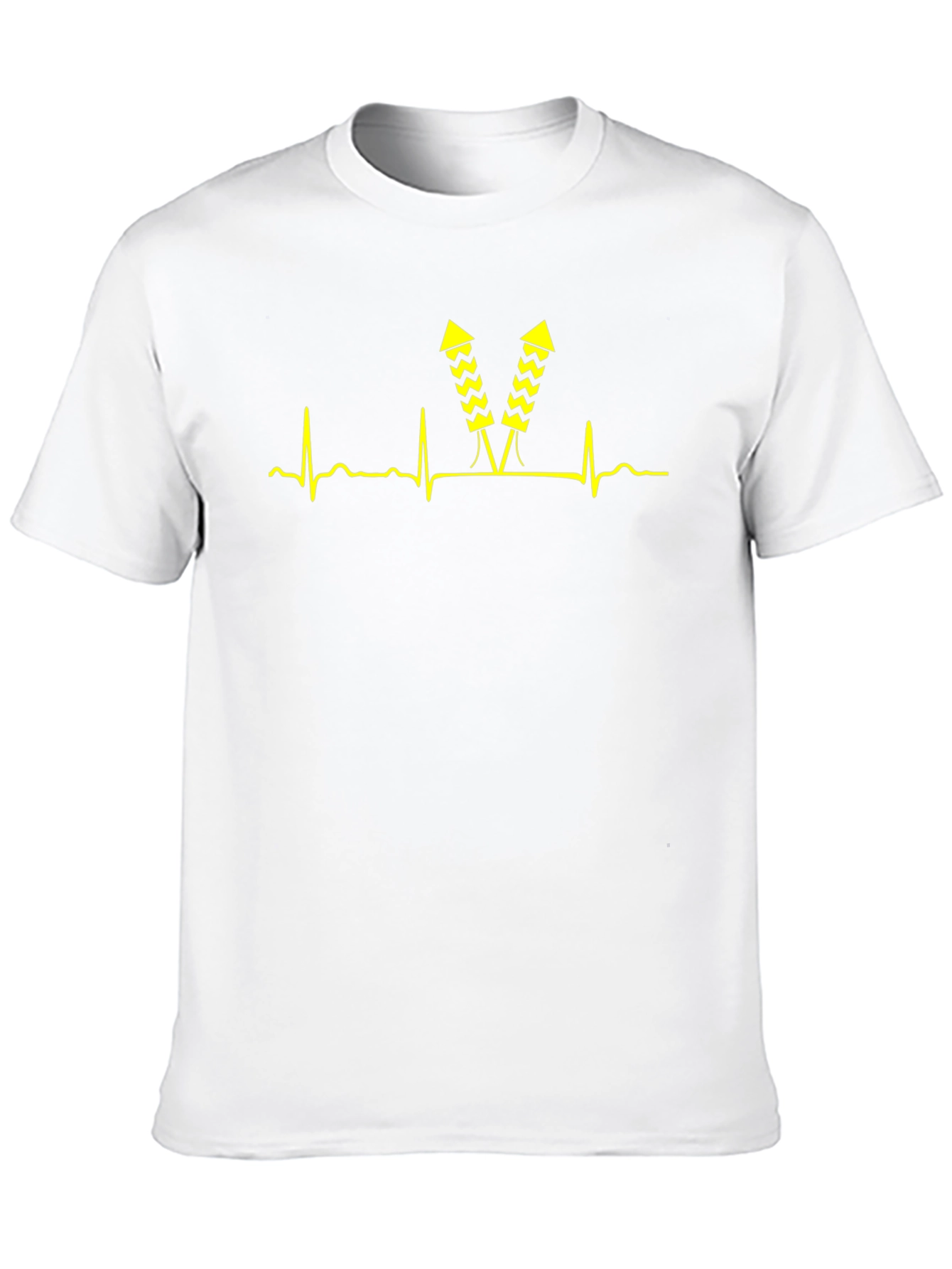 Black Fireworks Heartbeat T-Shirt - Black view 10