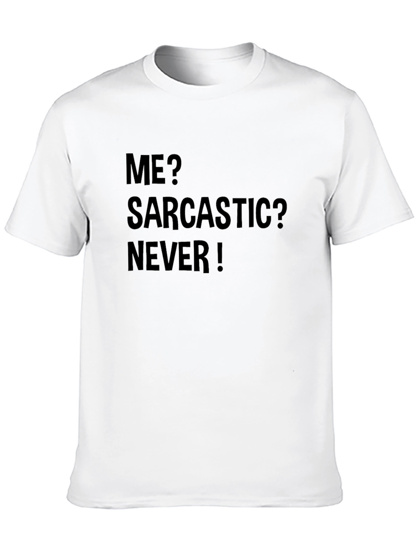 Black Sarcastic? Never! Black Graphic Tee view 10