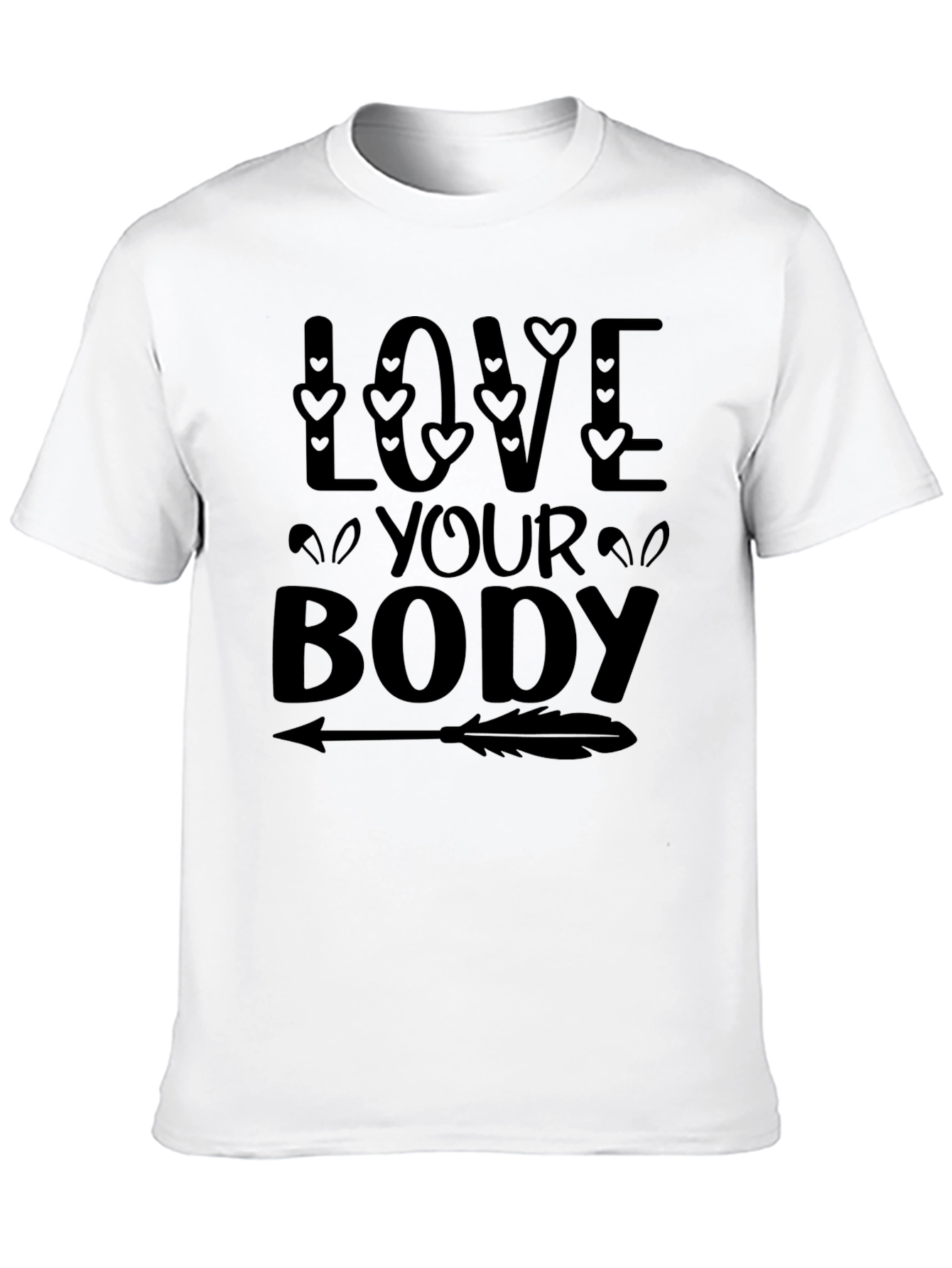 Black Love Your Body Graphic Tee view 10